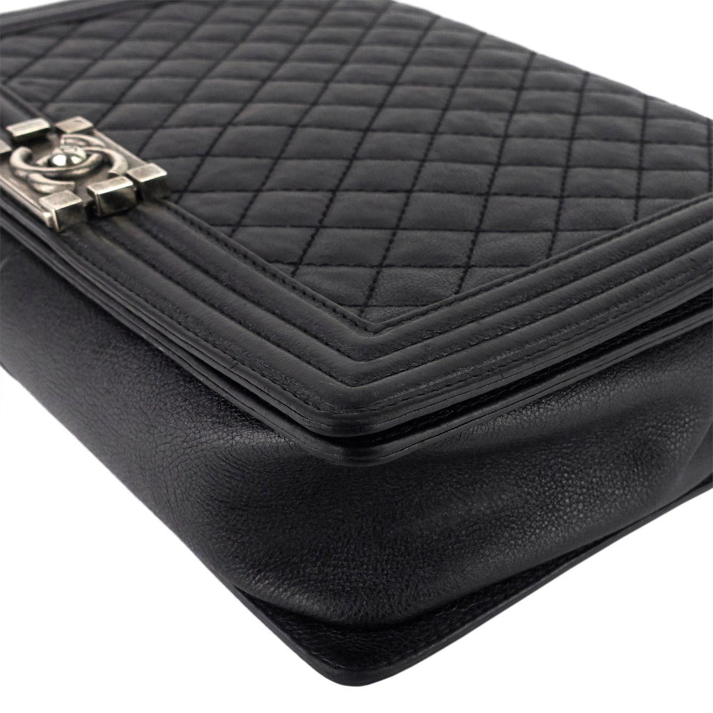 Chanel Boy Flap Large Quilted Calfskin Leather Bag