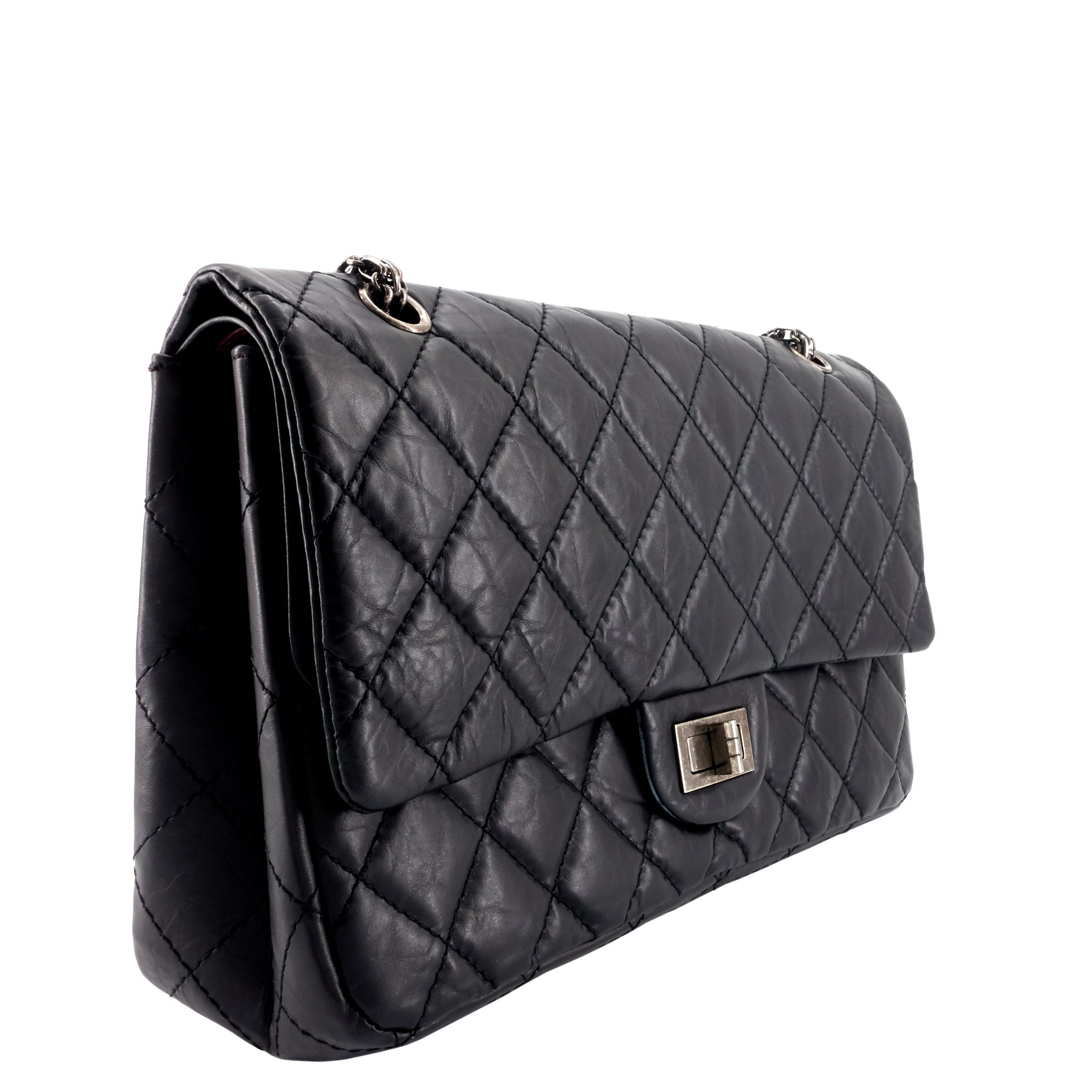 Chanel 2.55 Large Aged Leather Flap Bag