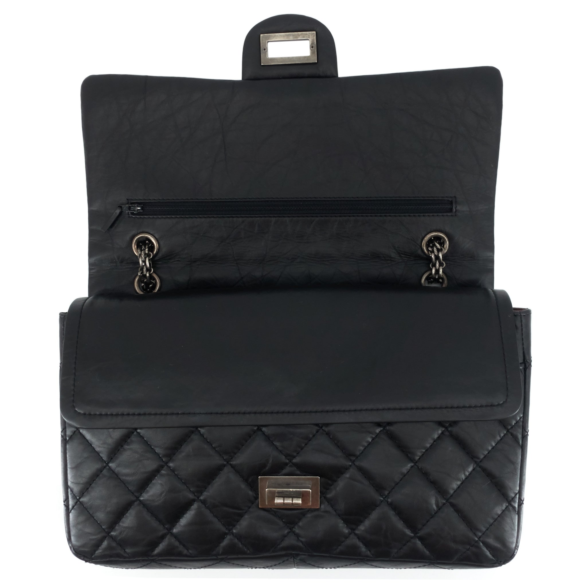 Chanel 2.55 Large Aged Leather Flap Bag