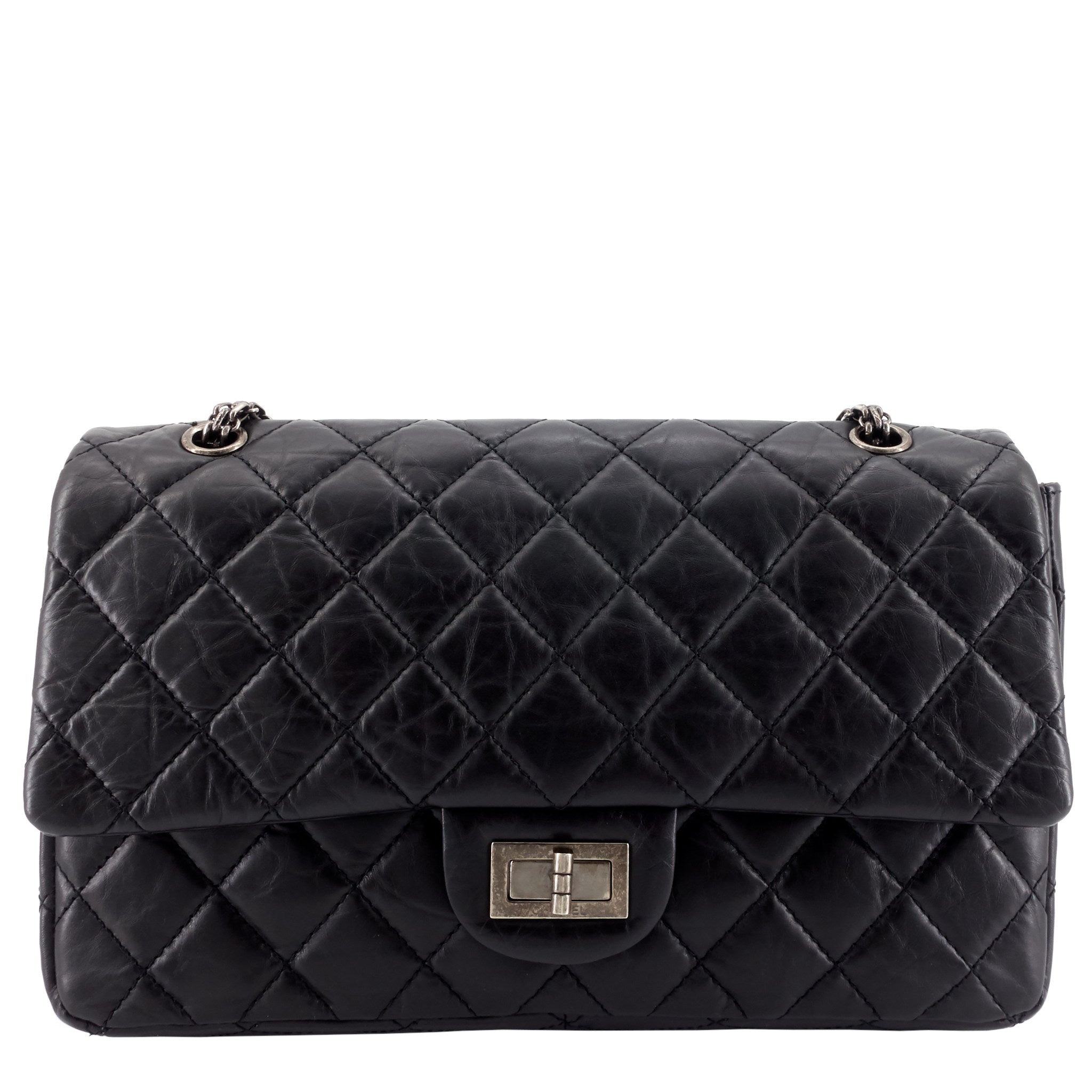Chanel 2.55 Large Aged Leather Flap Bag