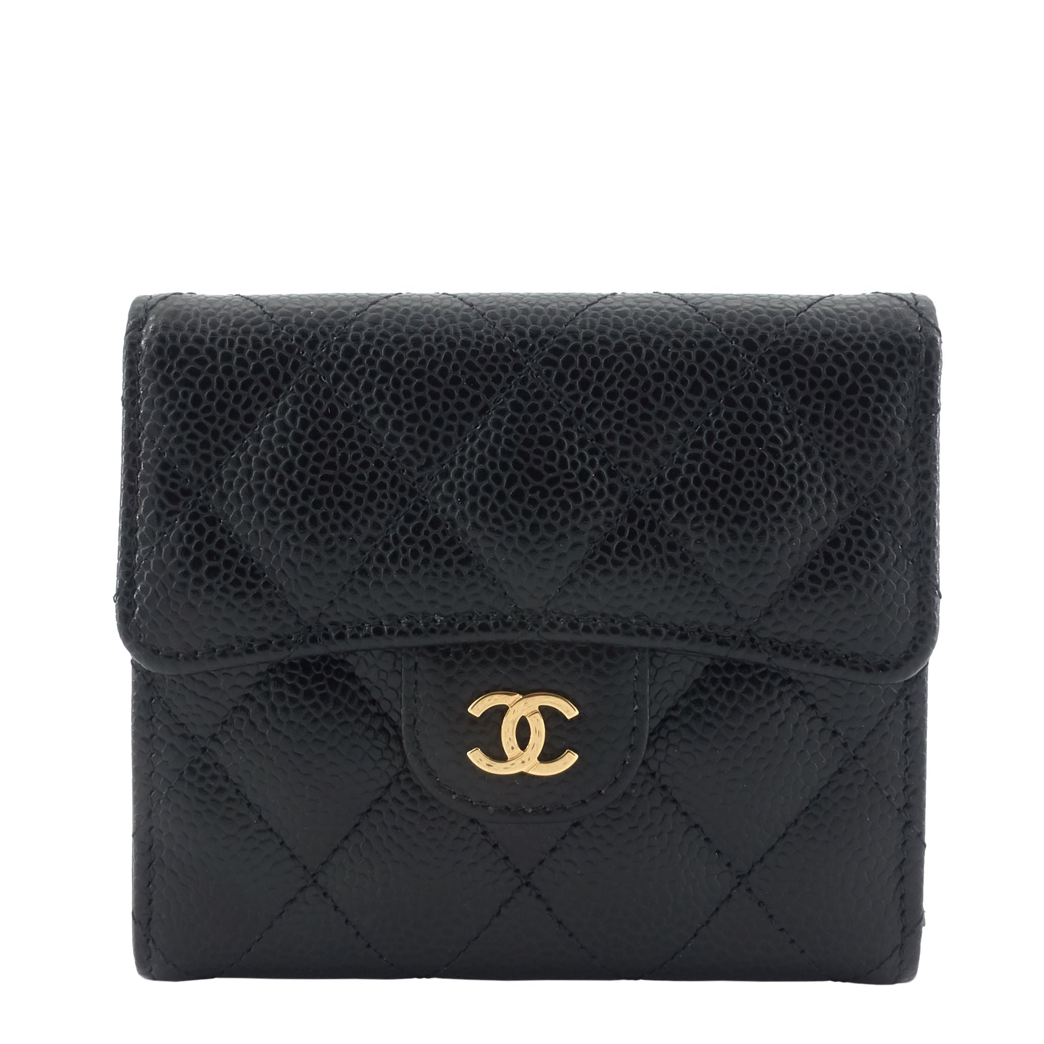 Chanel Trifold Caviar Leather Wallet