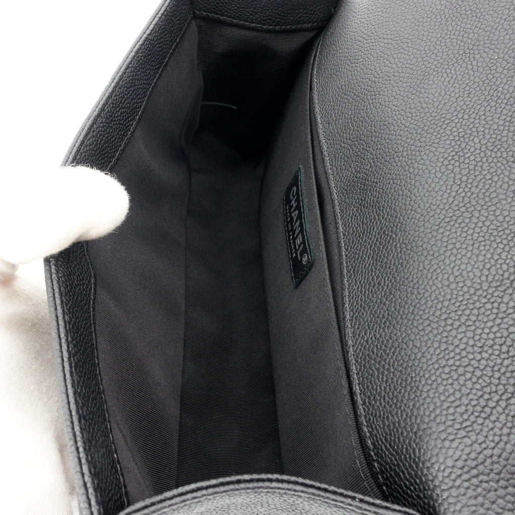 Chanel Boy Old Medium Caviar Leather Bag
