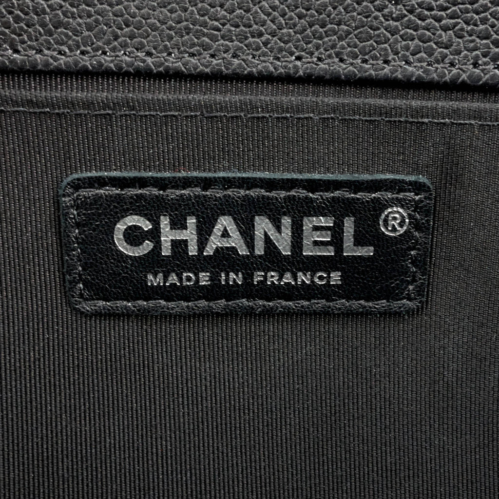 Chanel Boy Old Medium Caviar Leather Bag