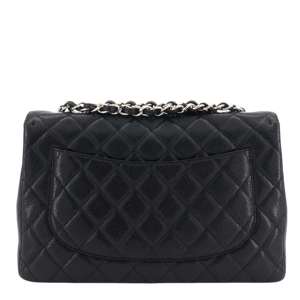Chanel Jumbo Quilted Caviar Classic Flap Bag