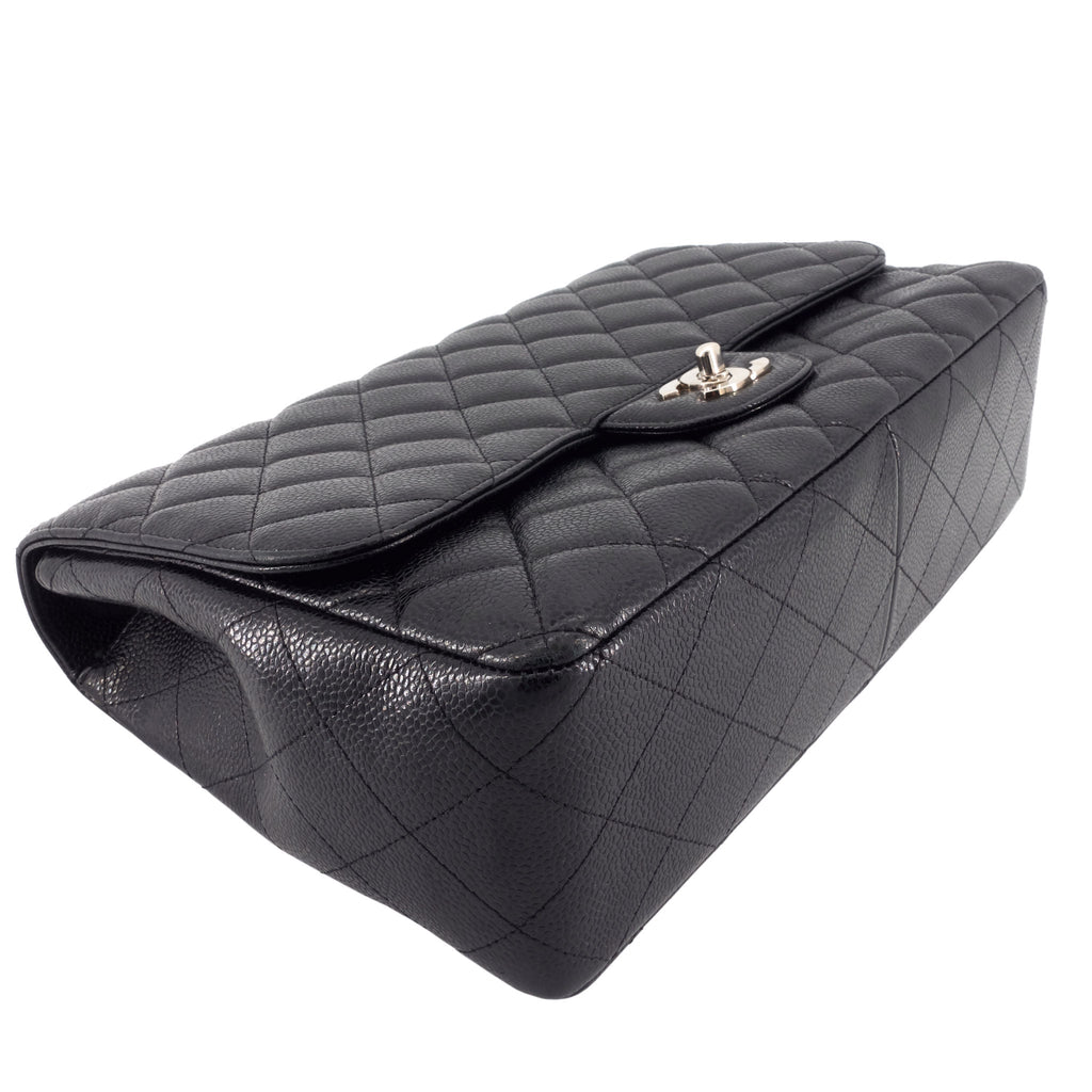 Chanel Jumbo Quilted Caviar Classic Flap Bag