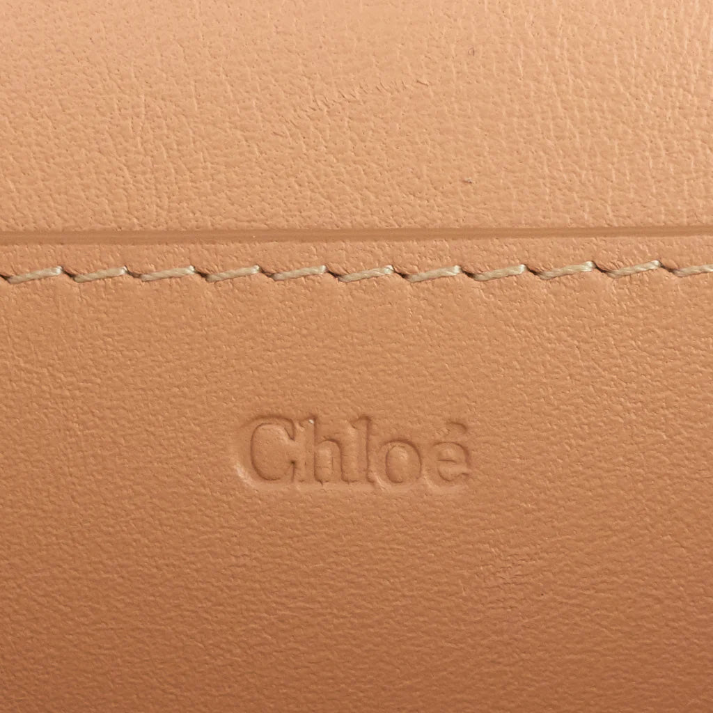 Chloe Drew Bijou Tan Blush Smooth Calfskin Crossbody Clutch Bag
