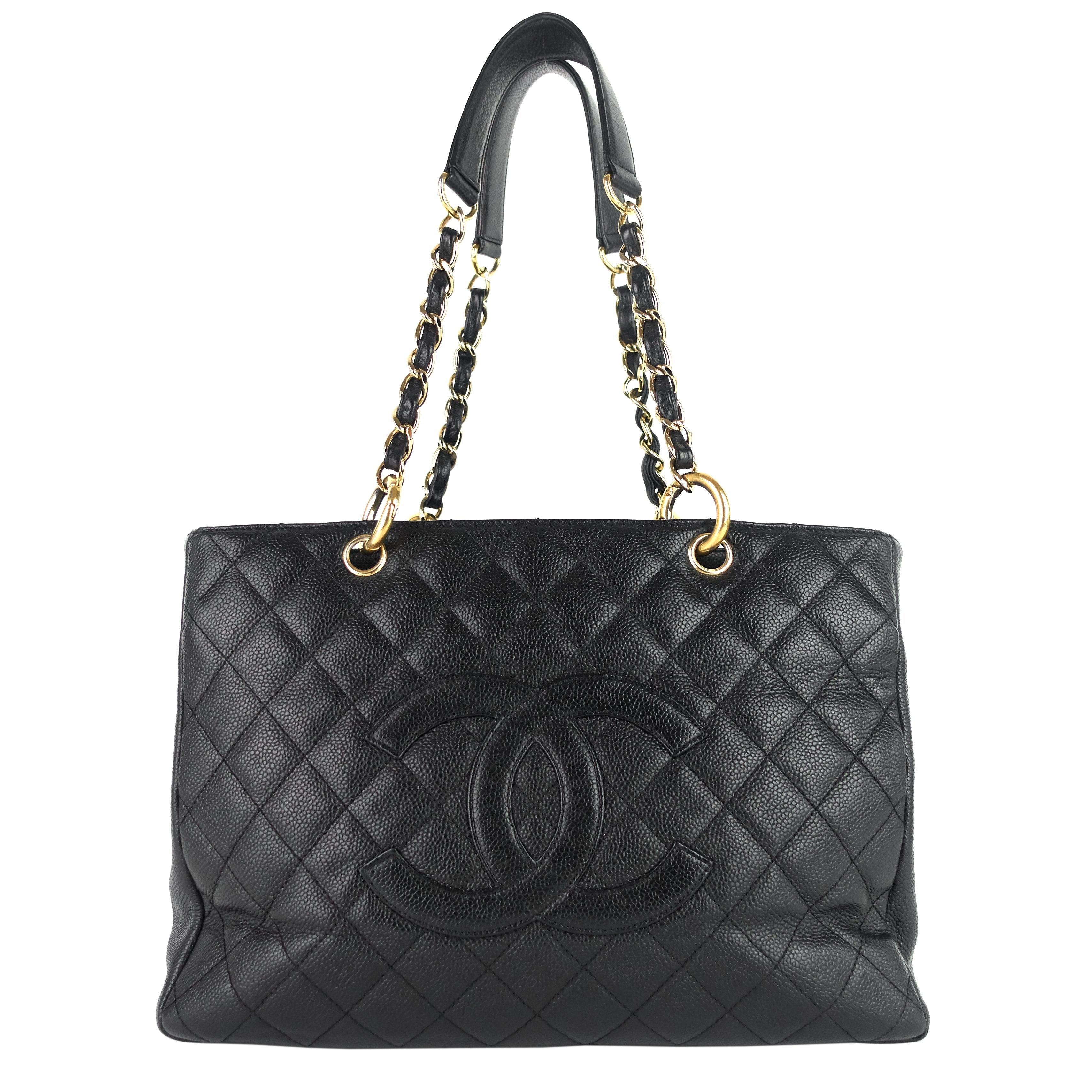 Chanel Grand Shopping Tote GST Caviar Leather Bag