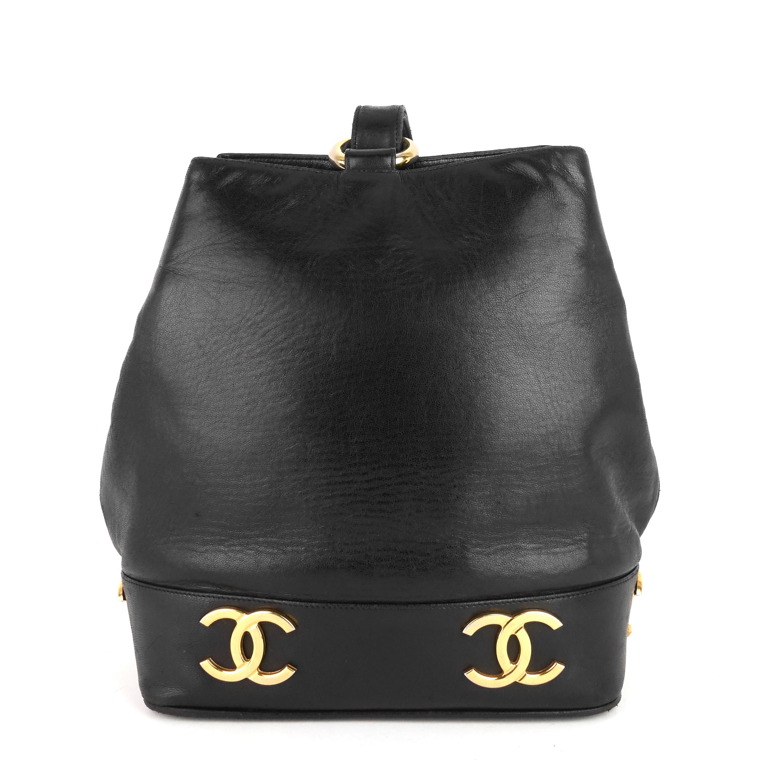 Chanel Lambskin CC Bucket Bag