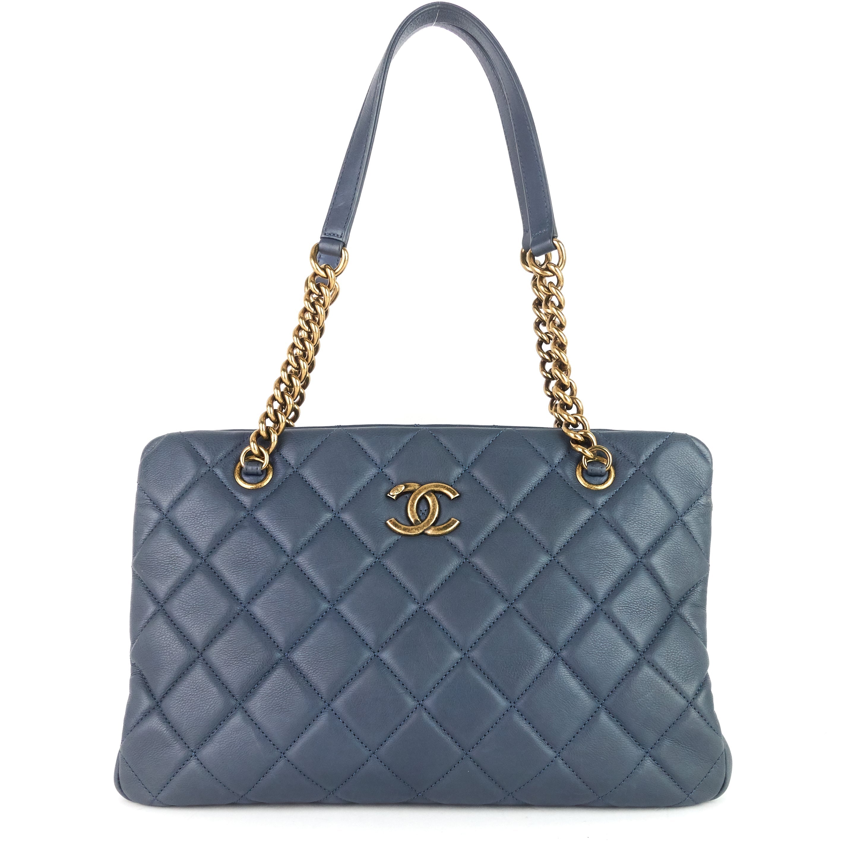 Chanel CC Crown Medium Calfskin Tote Bag
