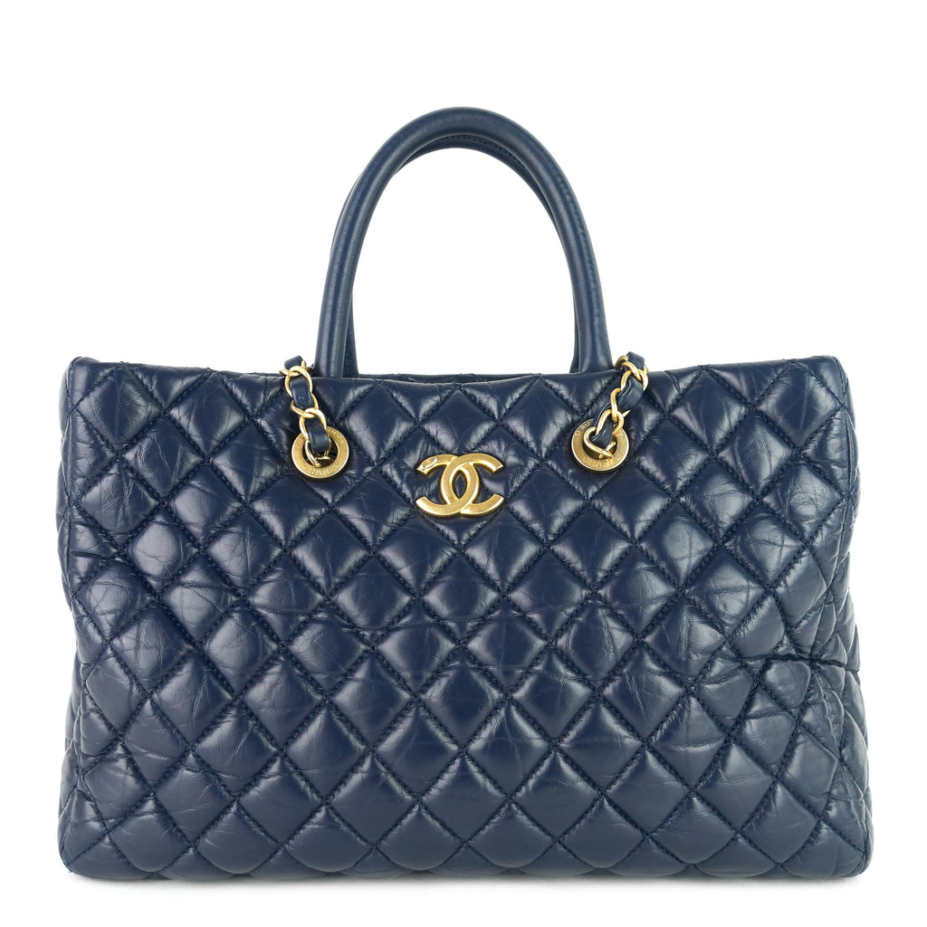 Chanel Coco Handle Medium Lambskin Leather Shopping Tote Bag