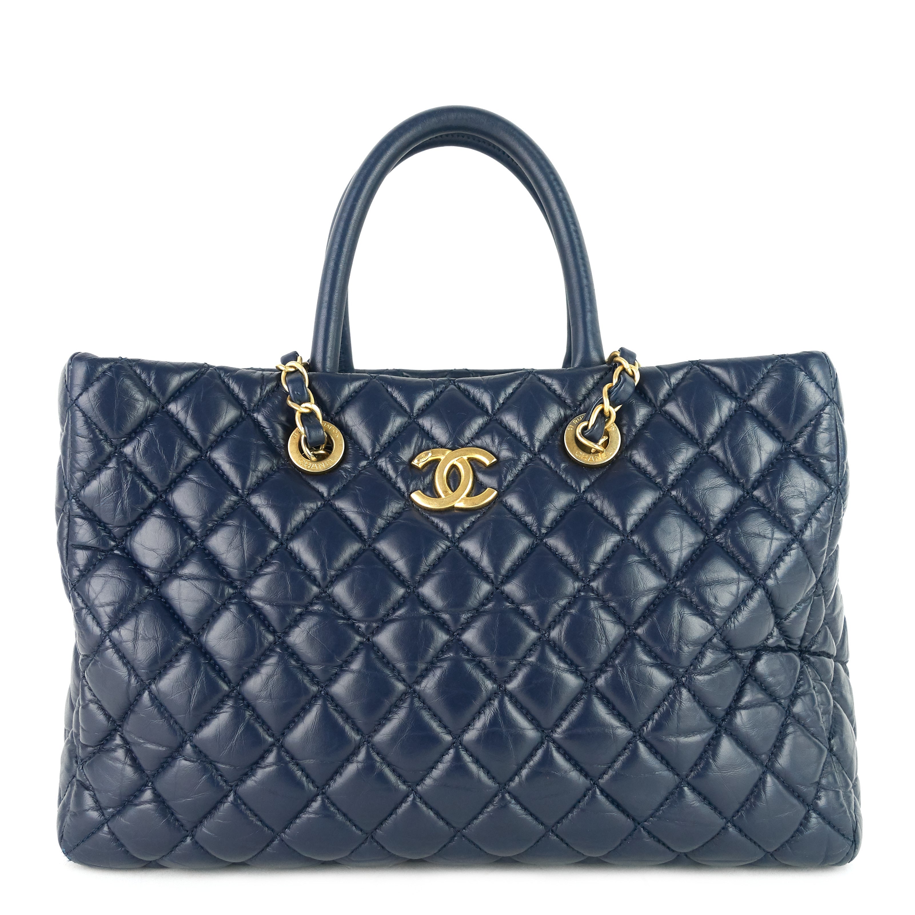 Chanel Coco Handle Medium Lambskin Leather Shopping Tote Bag