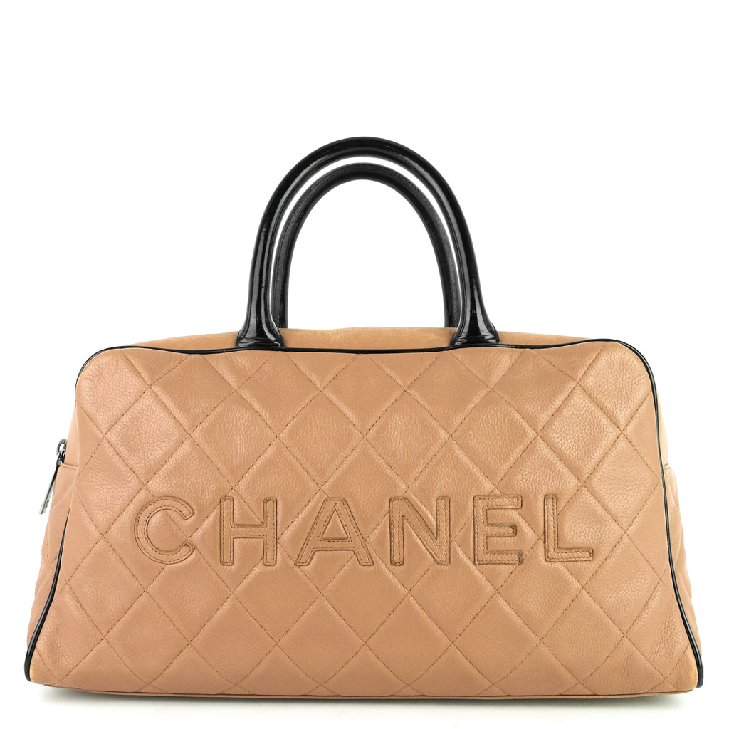 Chanel Boston Caviar Leather Travel Bag