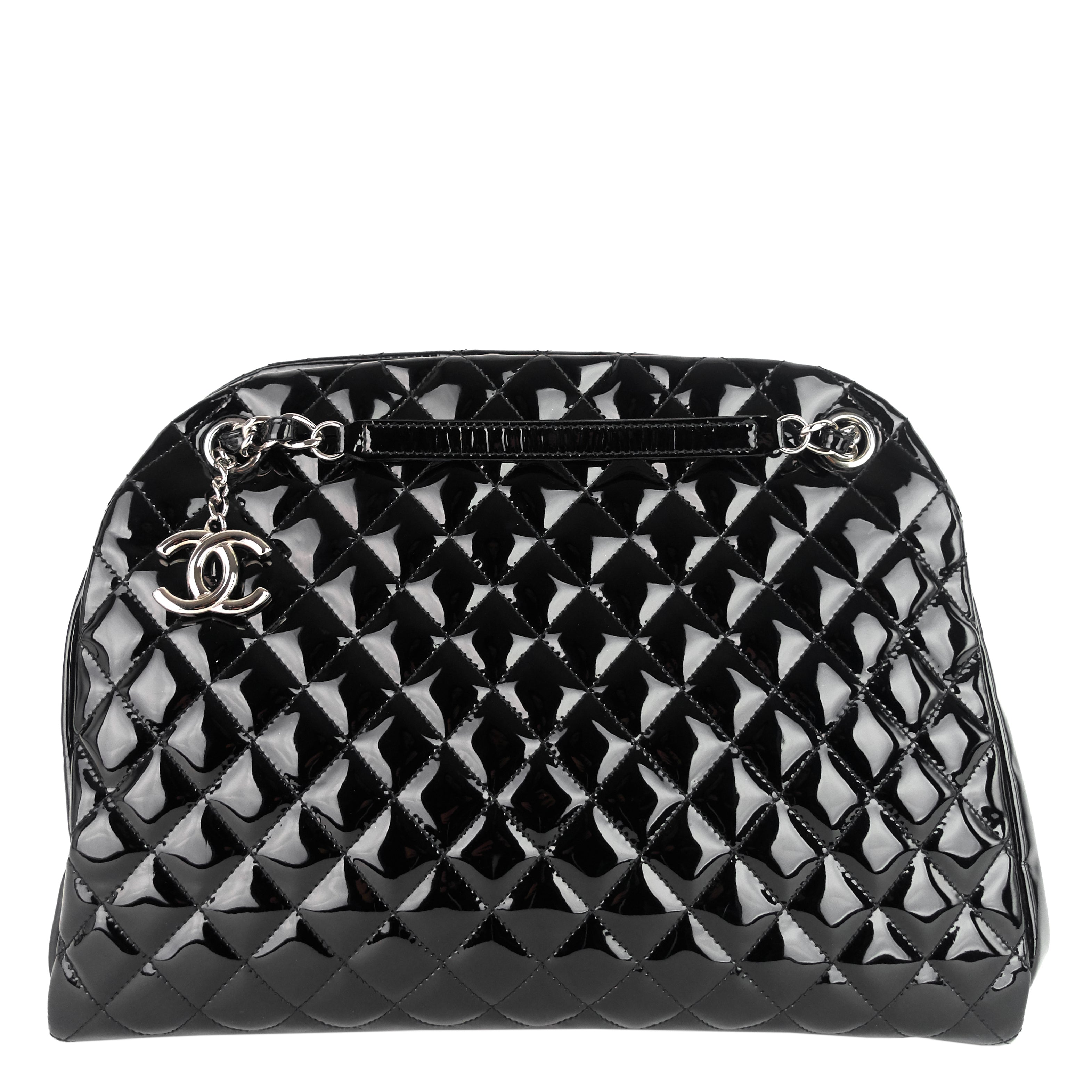 Chanel Just Mademoiselle Large Patent Leather Bag