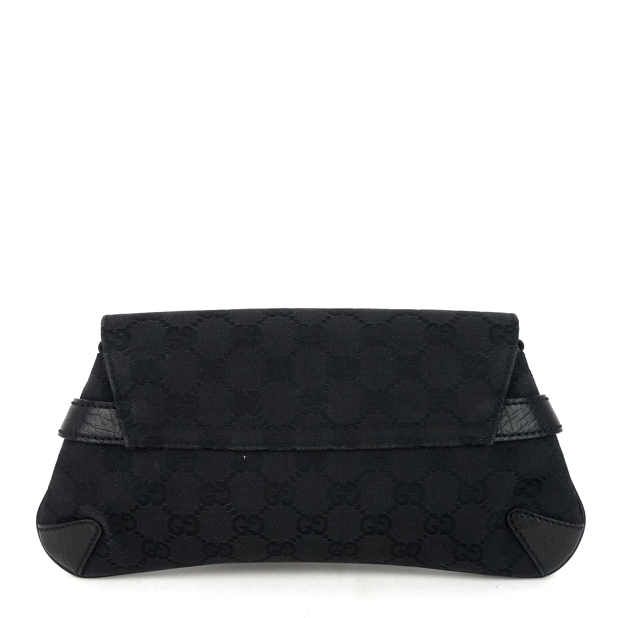 Gucci GG Canvas Horsebit Chain Clutch Bag