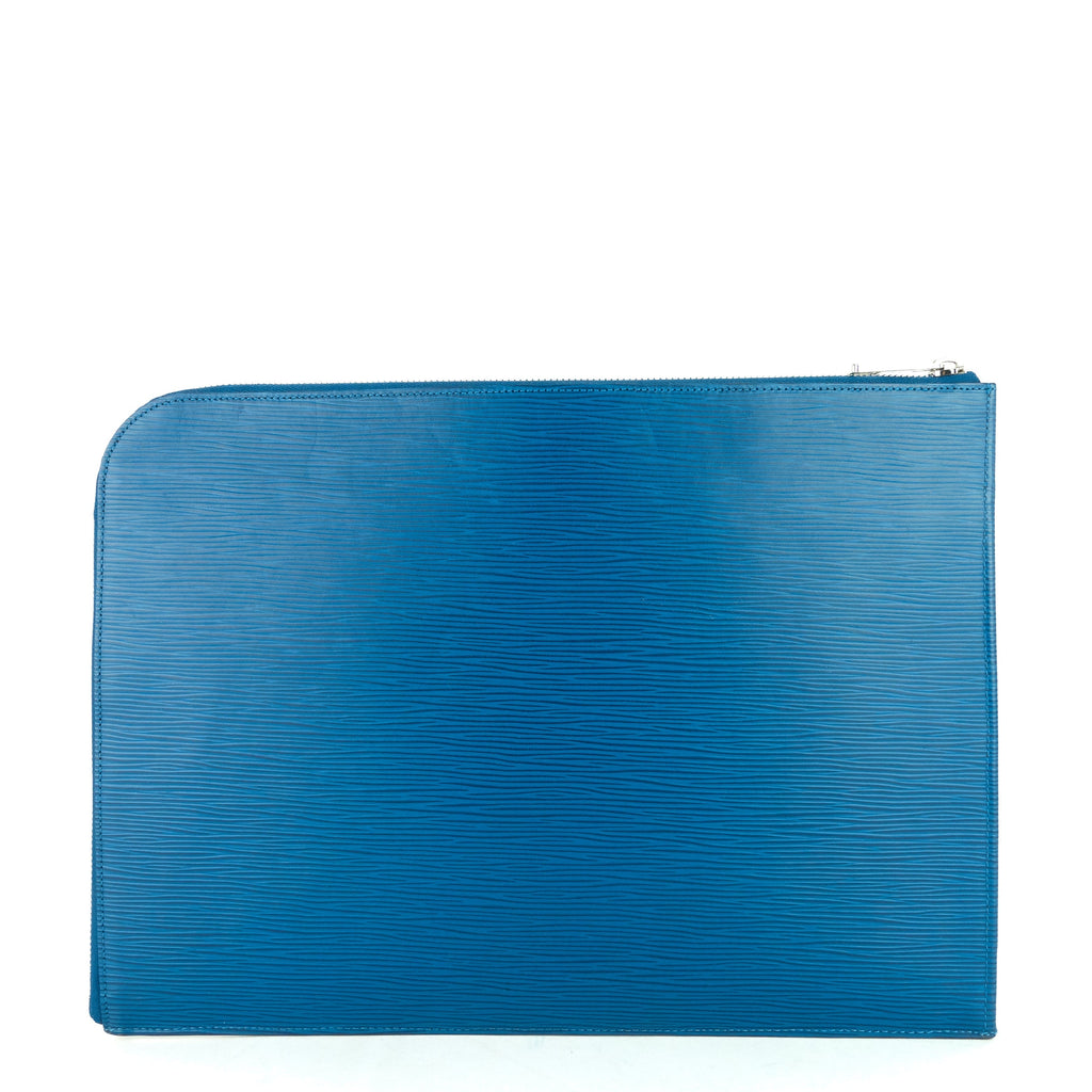 Louis Vuitto Pochette Jour PM Blue Epi Leather Clutch Bag