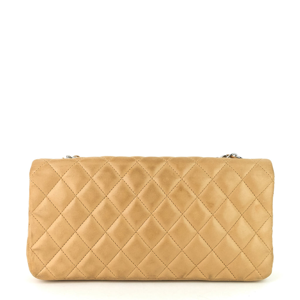 Chanel East West Quilted Lambskin Flap Bag