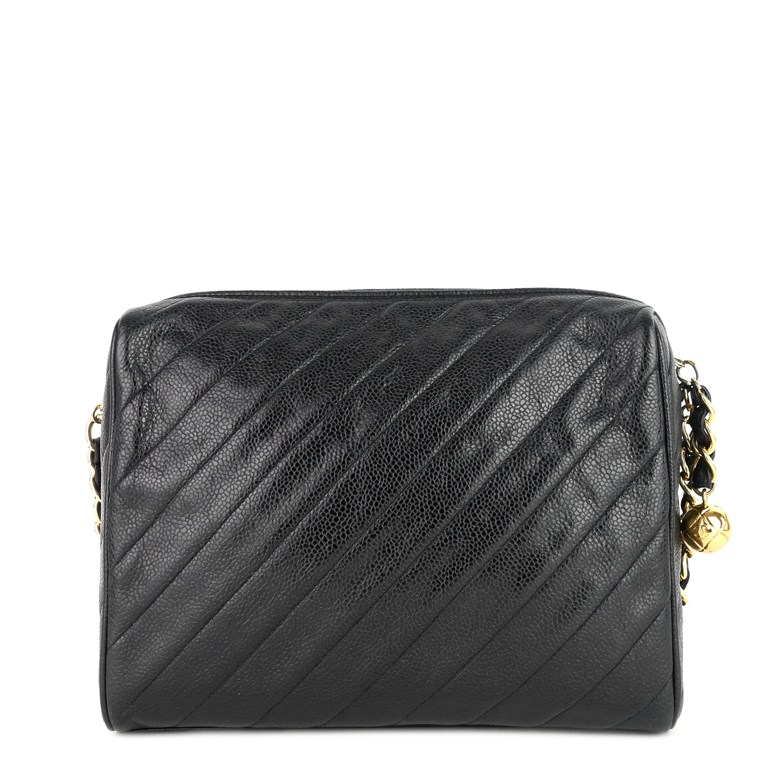 Chanel Quilted Caviar Leather CC Camera Bag
