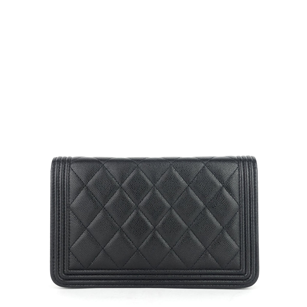 Chanel Boy Caviar Leather Wallet on Chain Bag