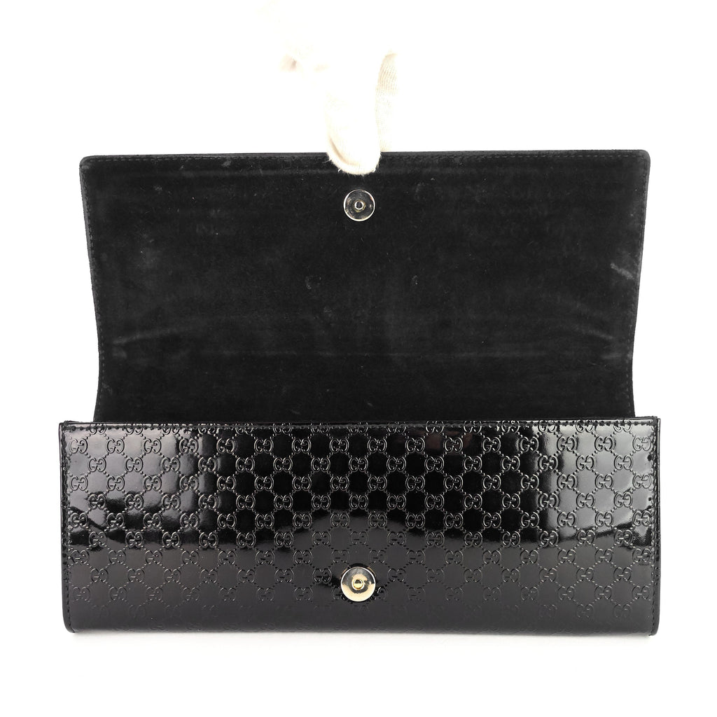 Gucci Micro-Guccissima Patent Leather Broadway Clutch Bag