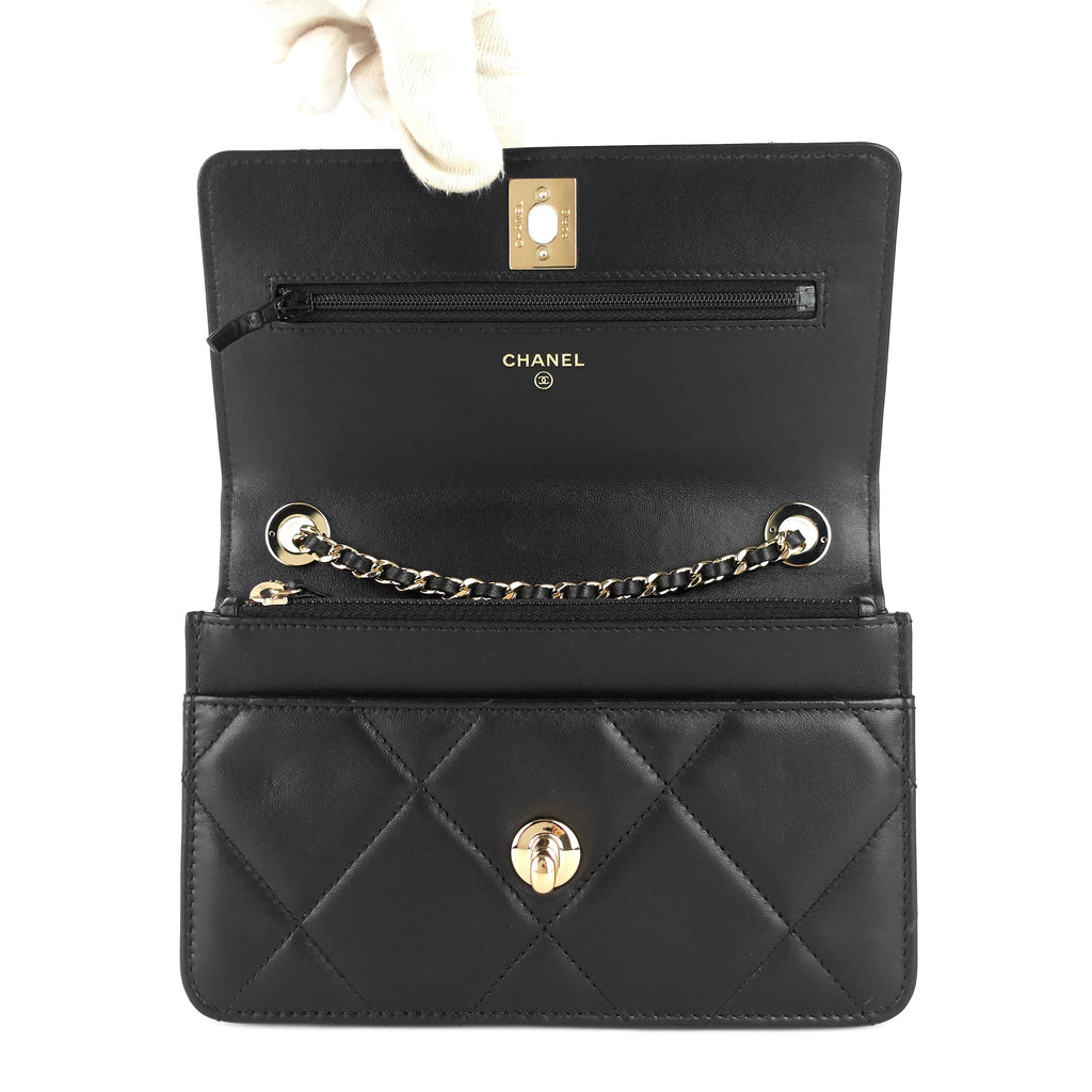 Chanel Trendy Large Lambskin Leather Wallet on Chain Bag