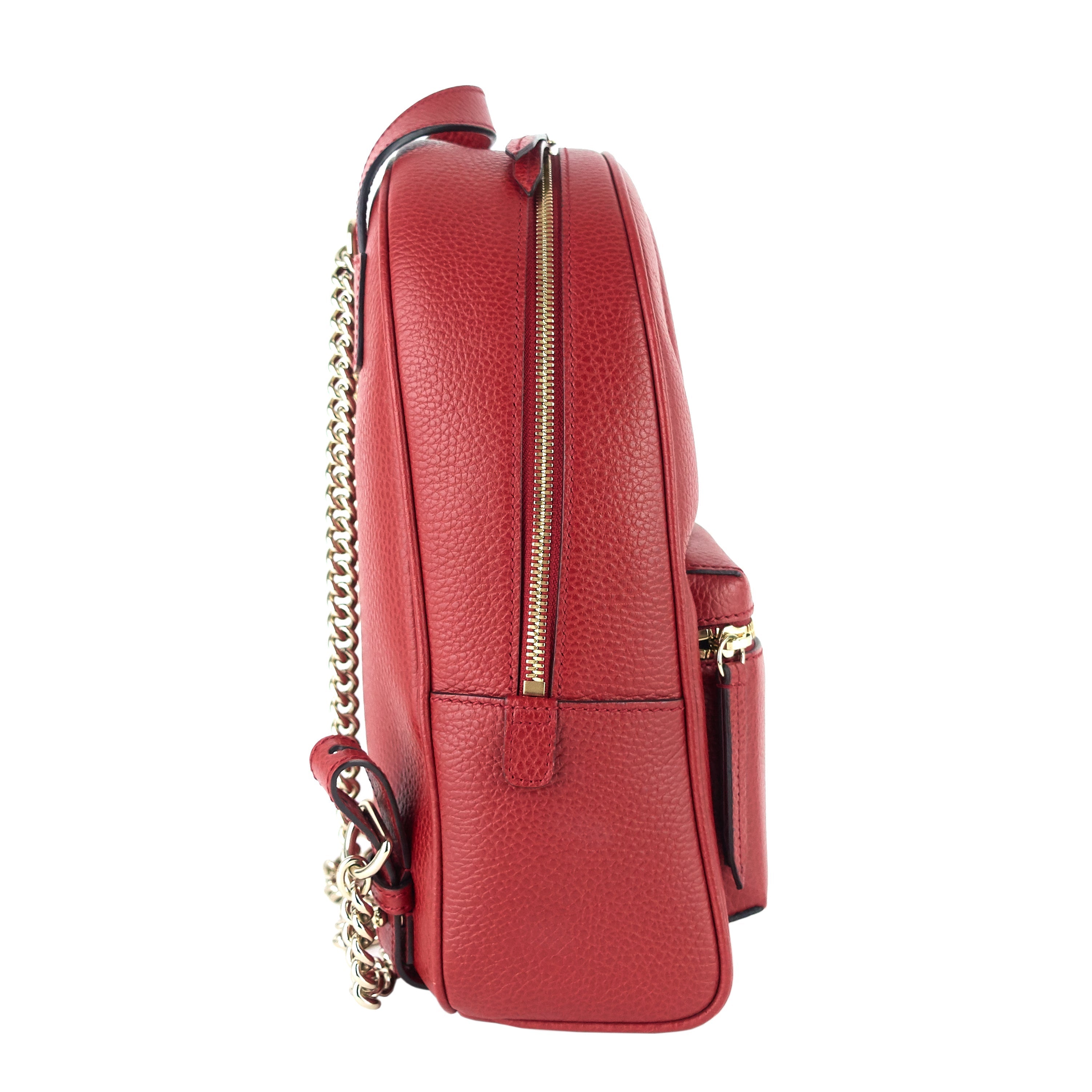 Gucci Soho Chain Calfskin Leather Backpack Bag