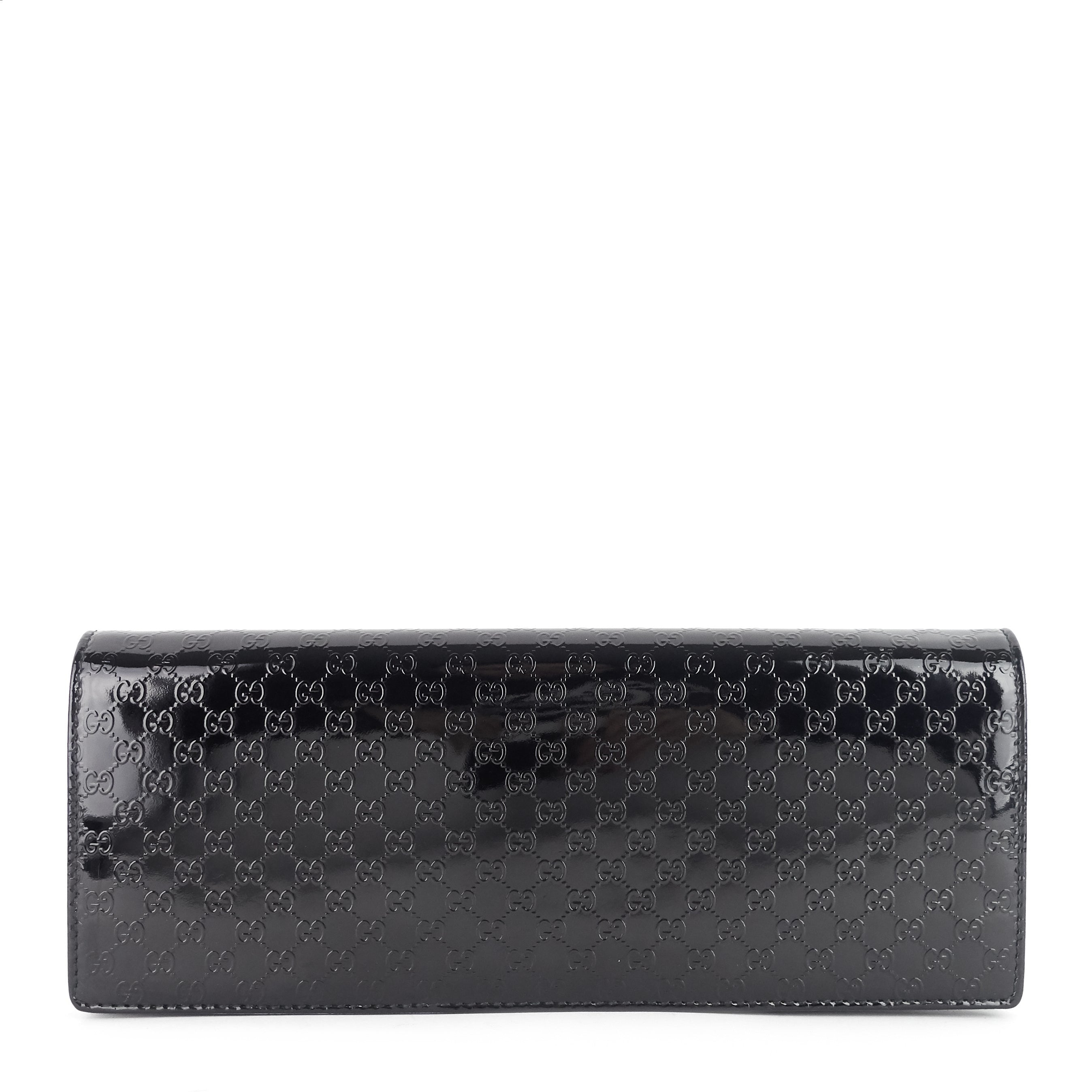 Gucci Micro-Guccissima Patent Leather Broadway Clutch Bag