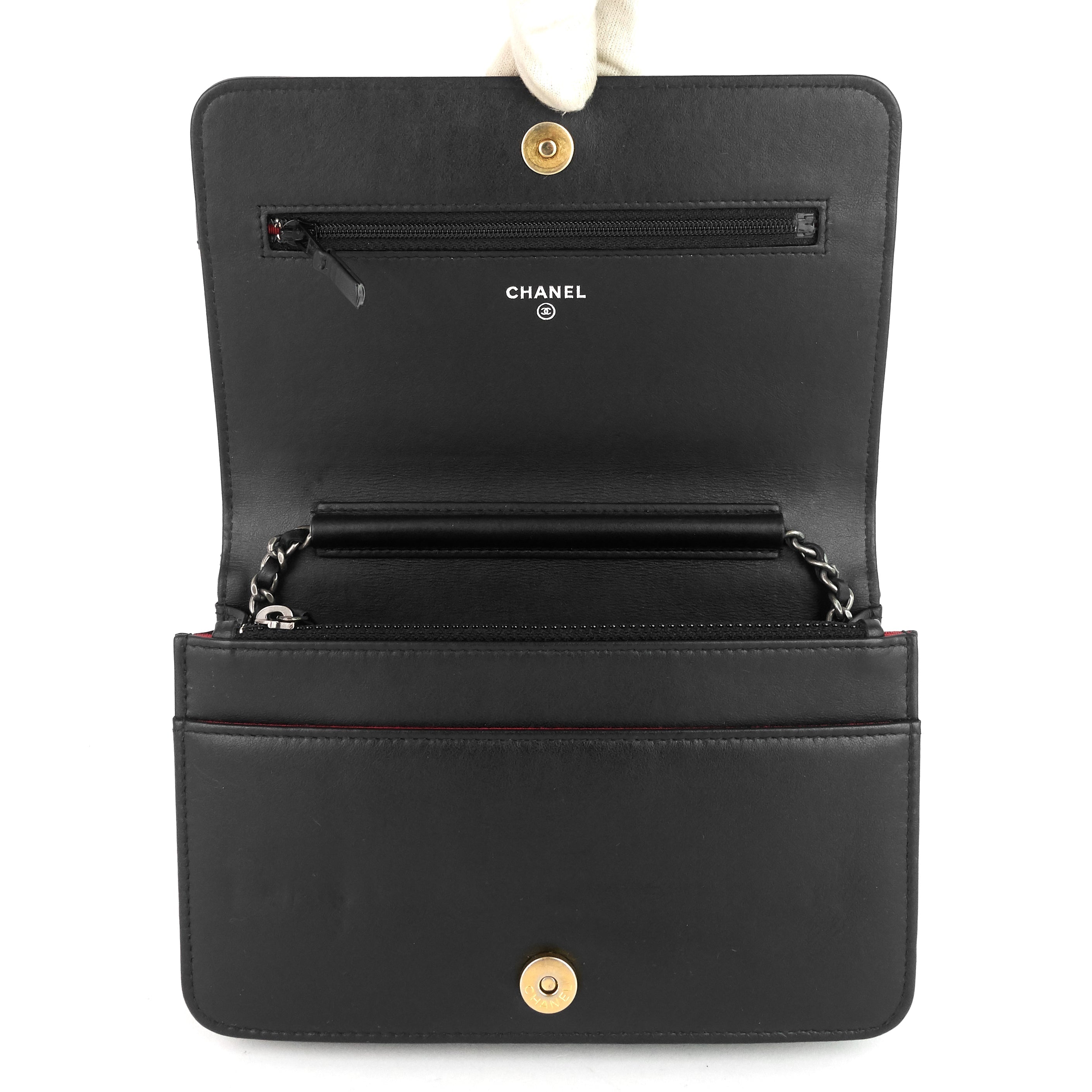 Chanel Gabrielle Matelassé Calfskin Wallet on Chain WOC
