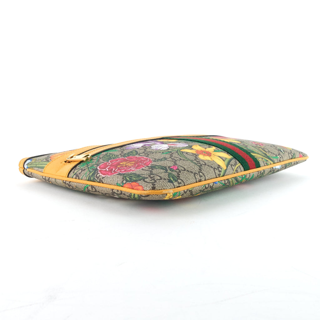 Gucci Ophidia Floral GG Supreme Large Clutch Bag