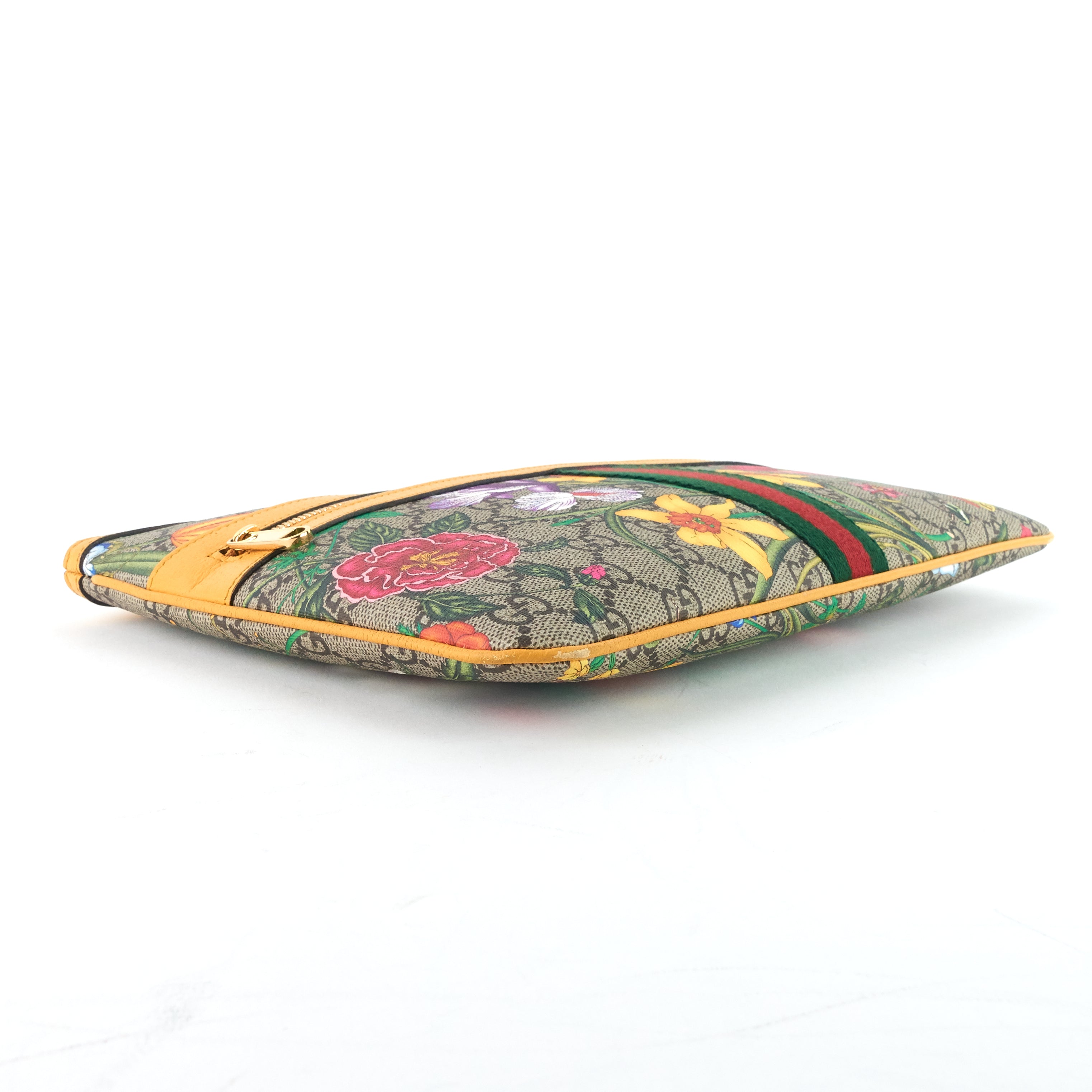 Gucci Ophidia Floral GG Supreme Large Clutch Bag
