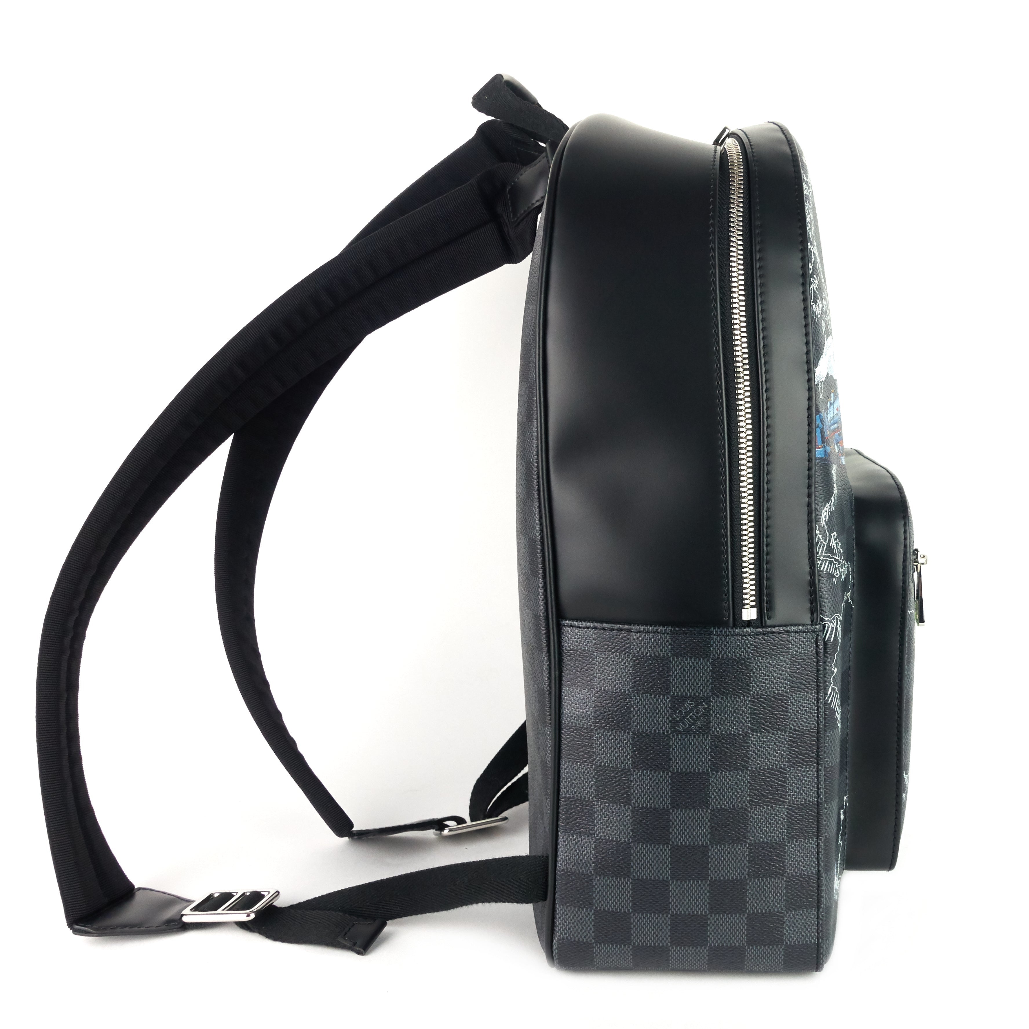 Louis Vuitto Josh World Map Damier Graphite Canvas Backpack