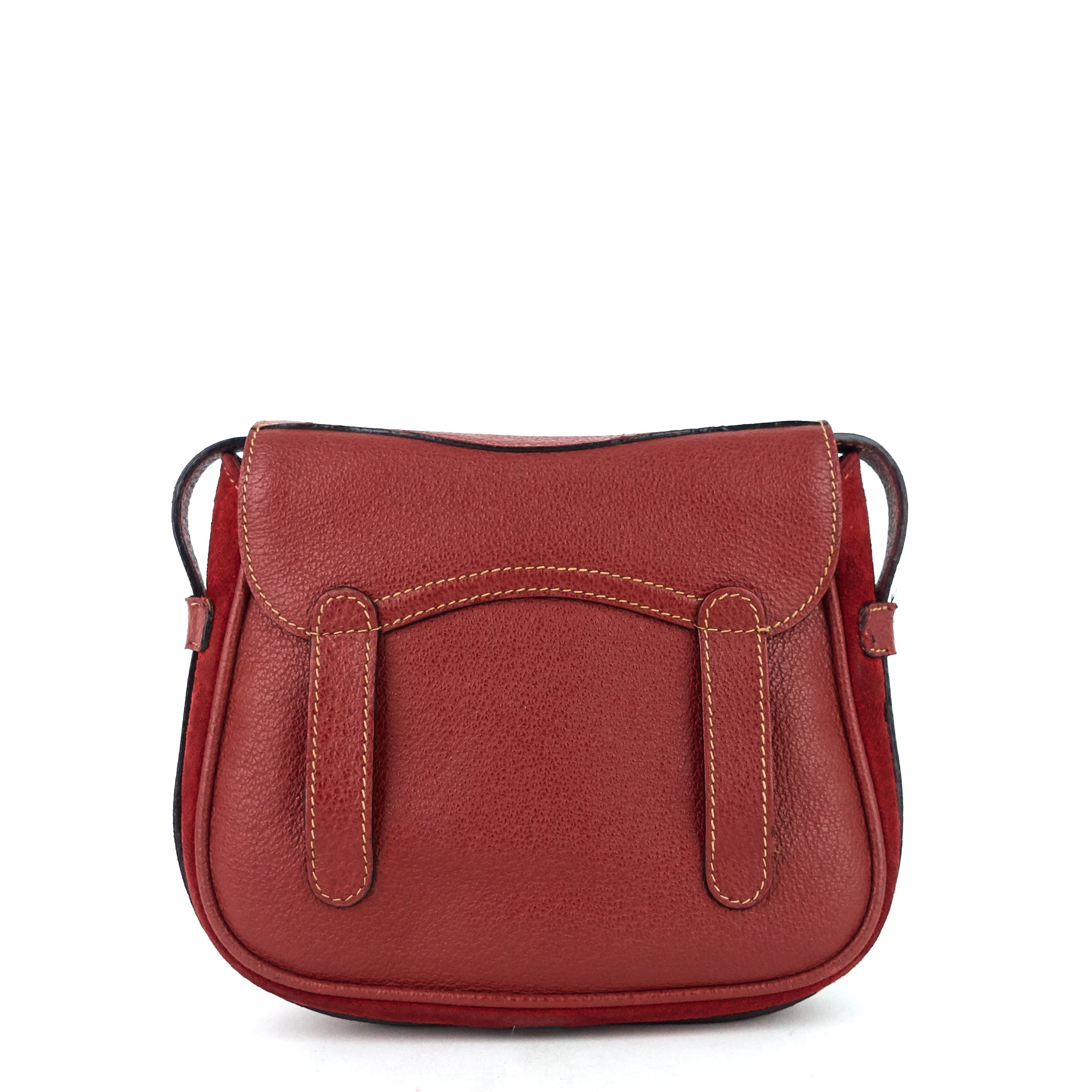 Gucci Saddle Flap Suede Shoulder/Belt Bag