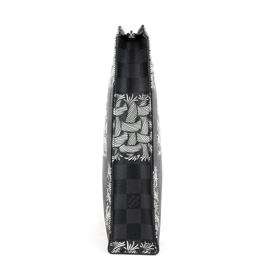 Louis Vuitto Pochette Voyage Rope Damier Graphite Canvas Clutch Bag