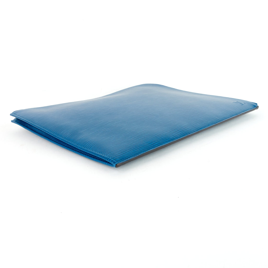 Louis Vuitto Pochette Jour PM Blue Epi Leather Clutch Bag