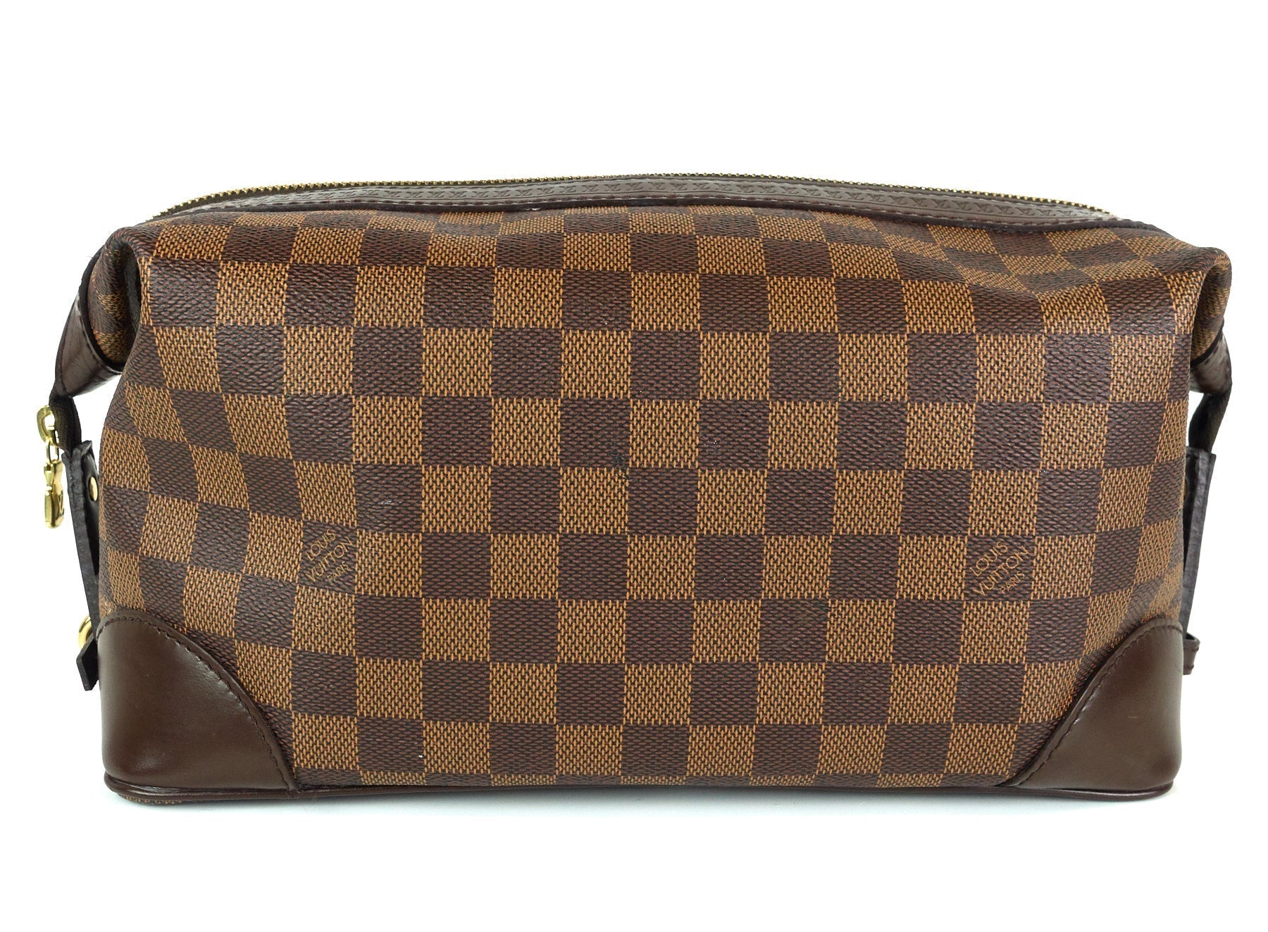 Louis Vuitto Trousse Vaslav Damier Ebene Canvas Clutch Bag