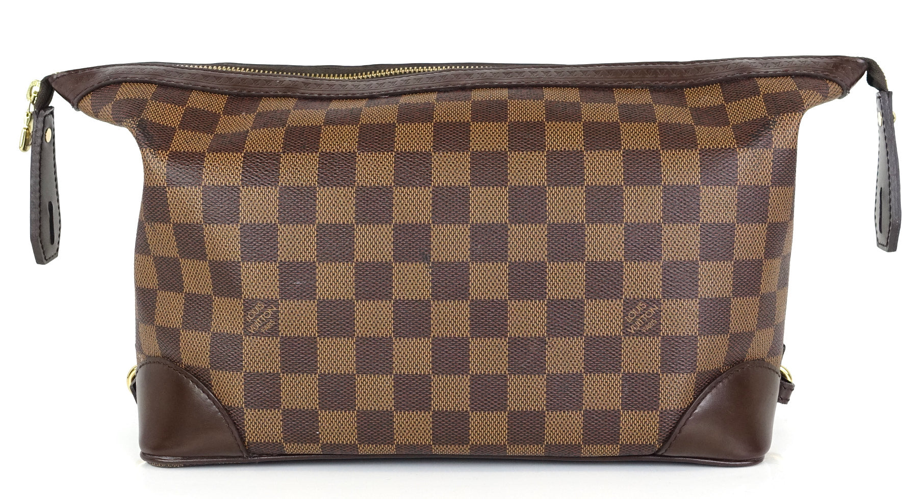 Louis Vuitto Trousse Vaslav Damier Ebene Canvas Clutch Bag