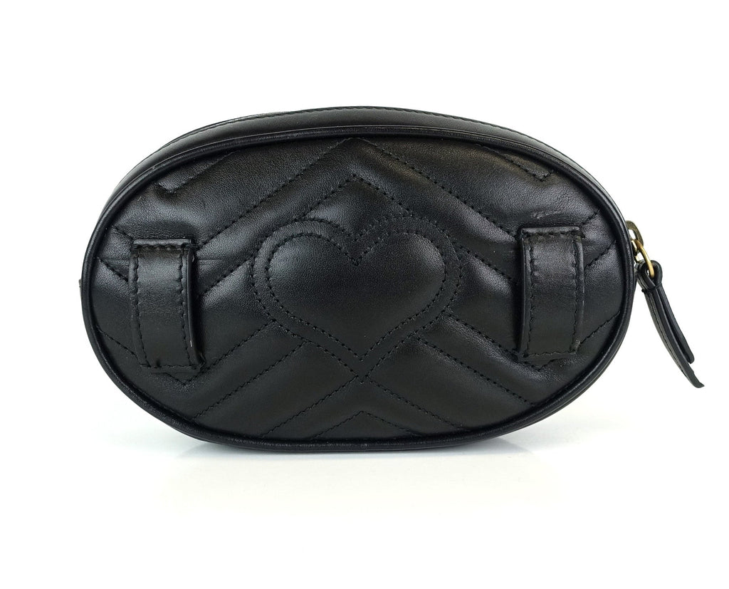 Gucci Marmont Matalasse Chevron Leather 95 Belt Bag