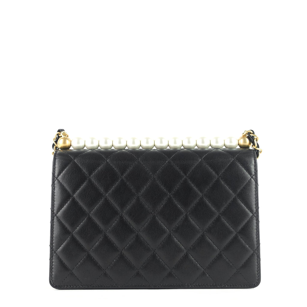 Chanel Chic Pearls Mini Lambskin Leather Bag