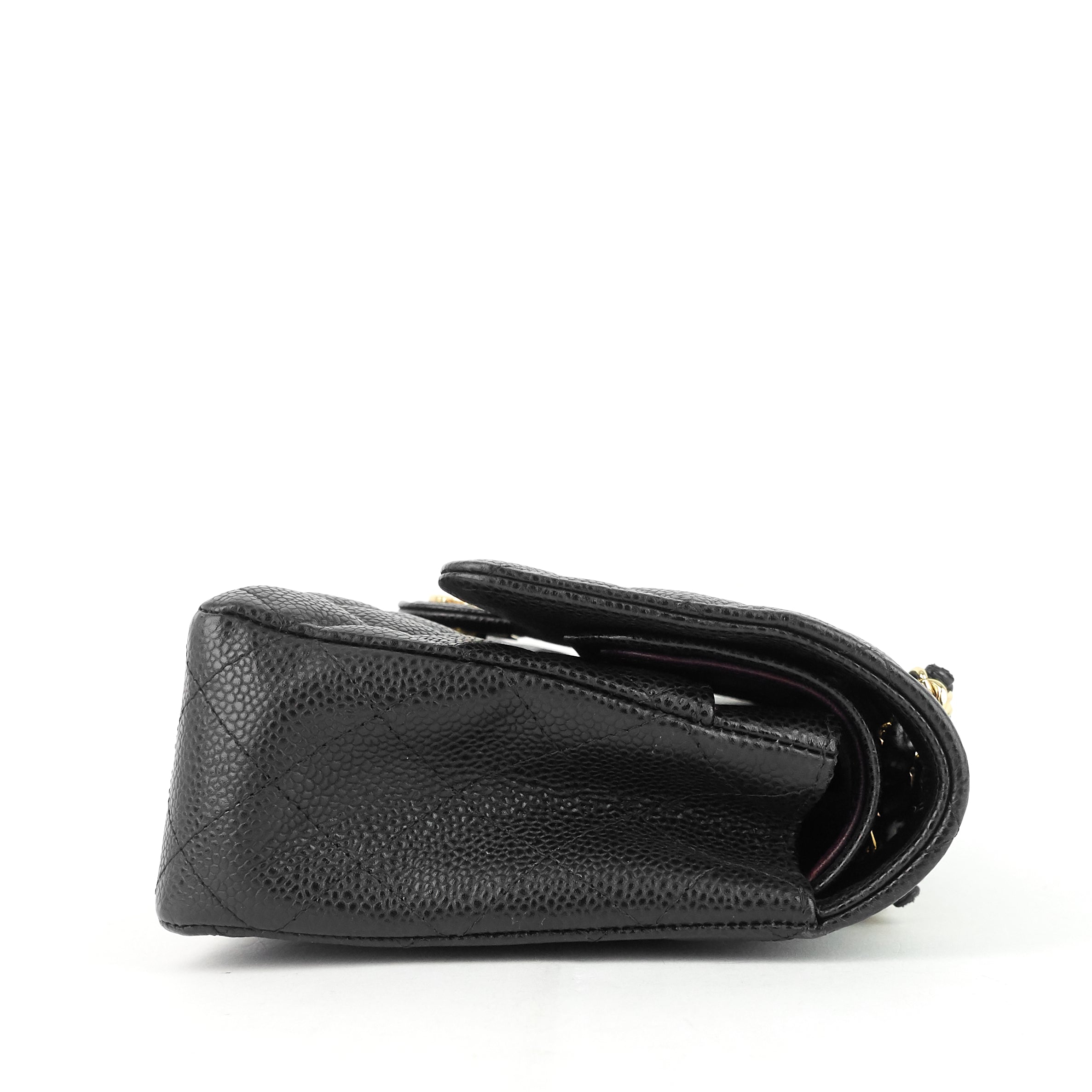 Chanel Double Flap Quilted Caviar Leather Bag