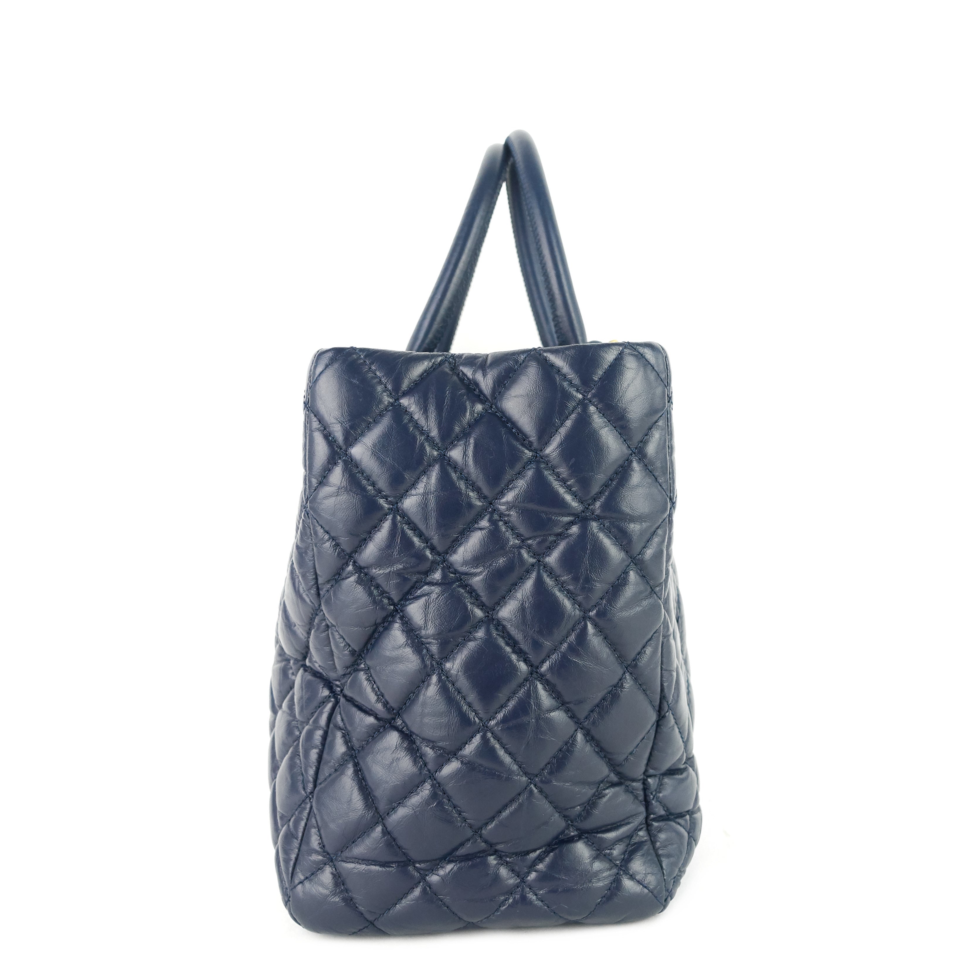 Chanel Coco Handle Medium Lambskin Leather Shopping Tote Bag