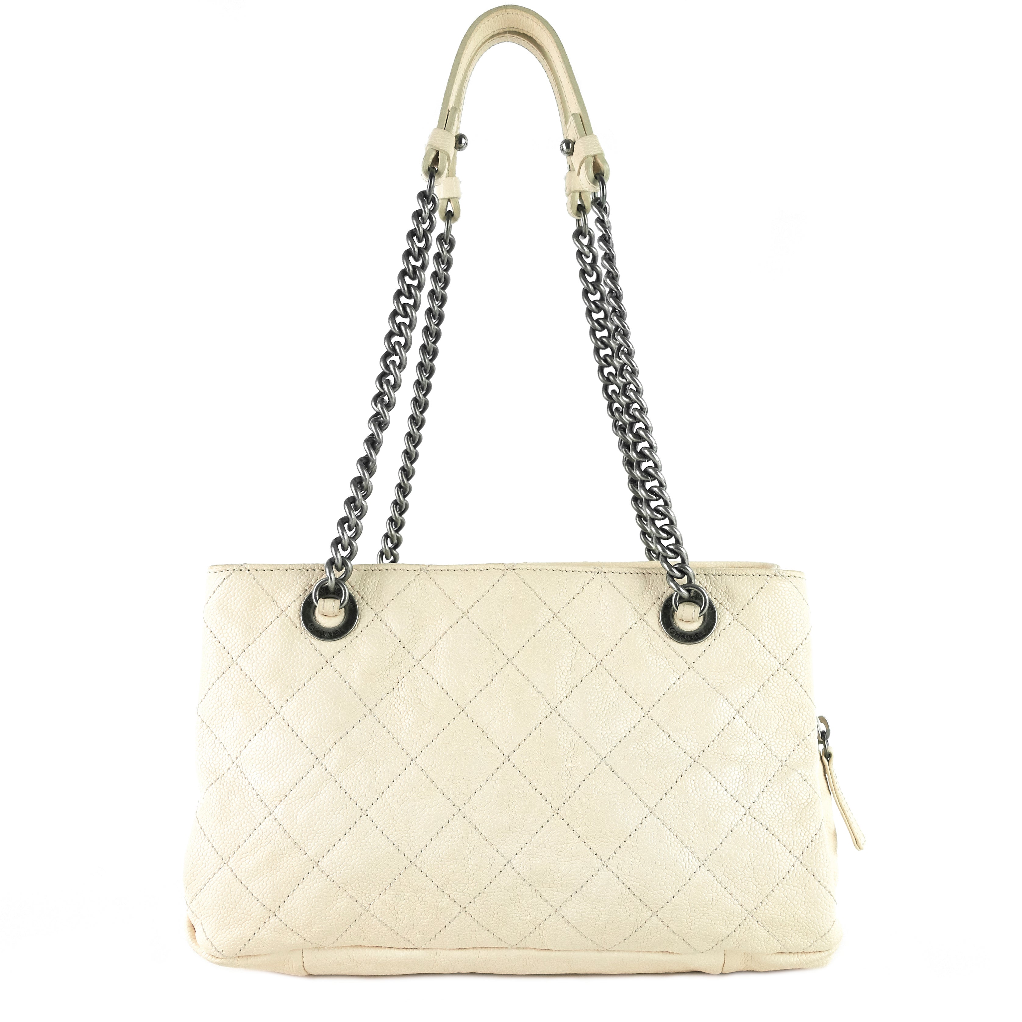 Chanel Chic Small Matelassé Caviar Leather Tote Bag