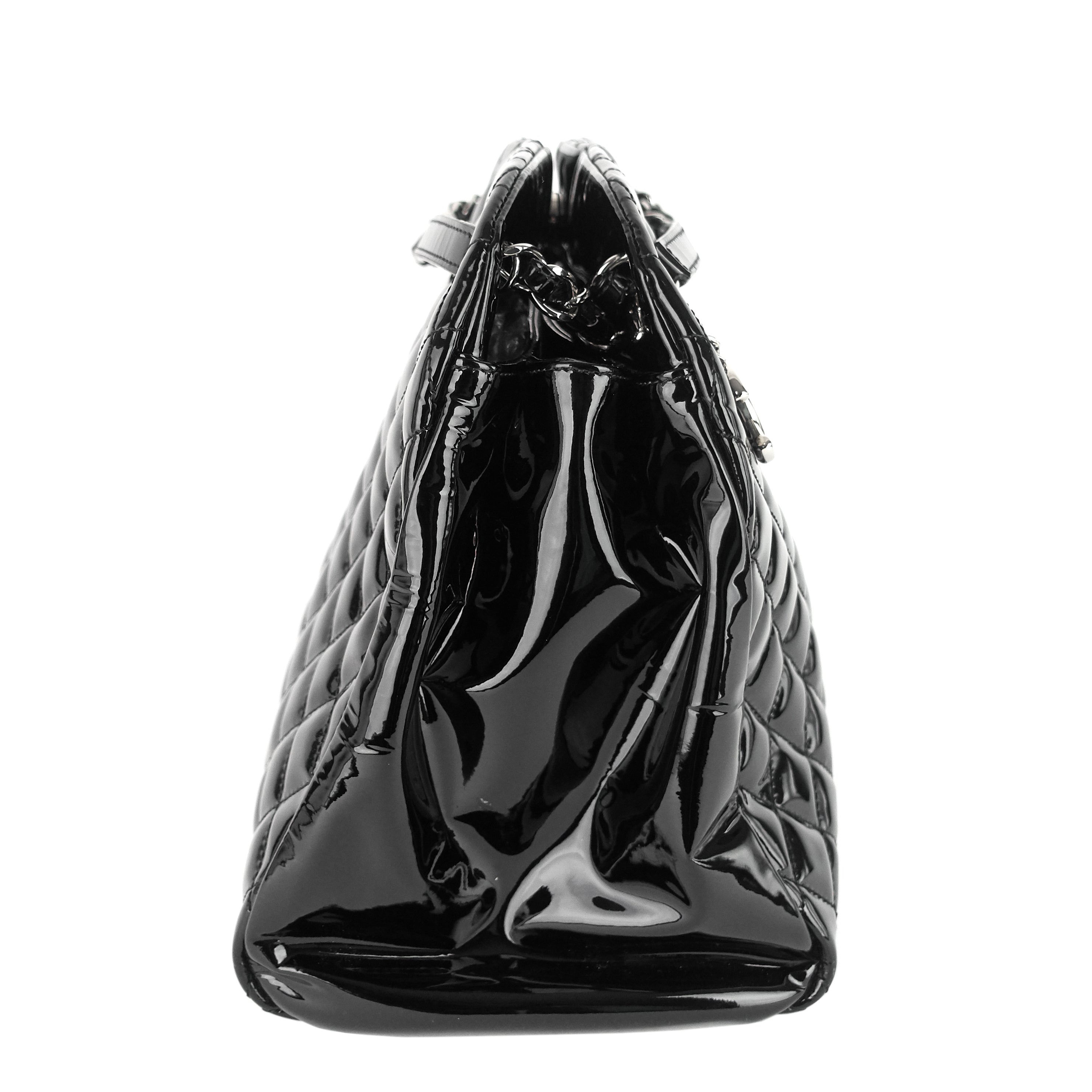 Chanel Just Mademoiselle Large Patent Leather Bag