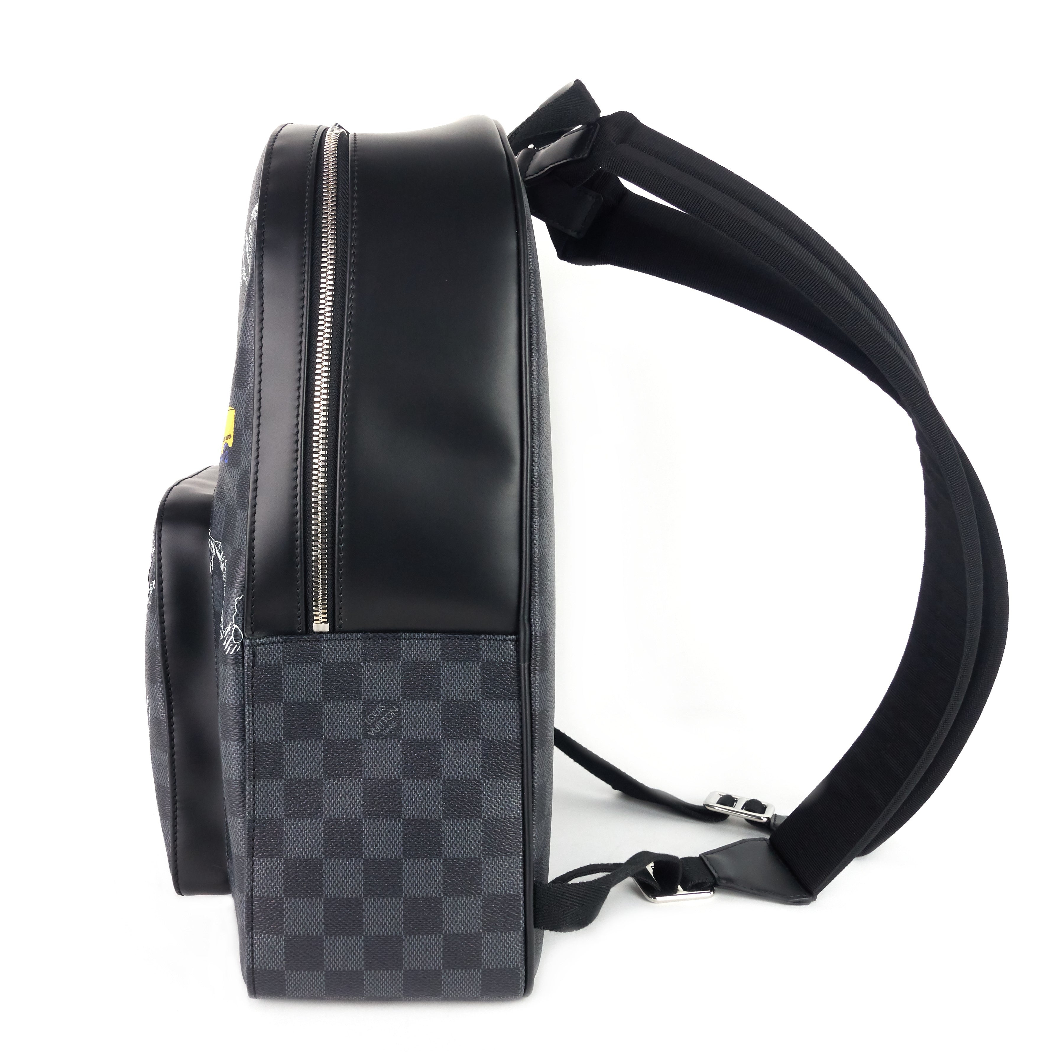 Louis Vuitto Josh World Map Damier Graphite Canvas Backpack