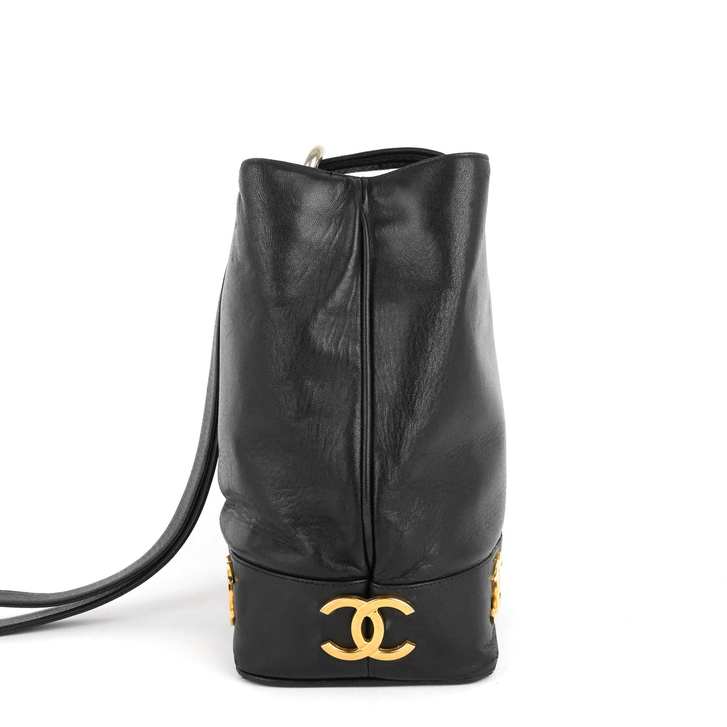 Chanel Lambskin CC Bucket Bag