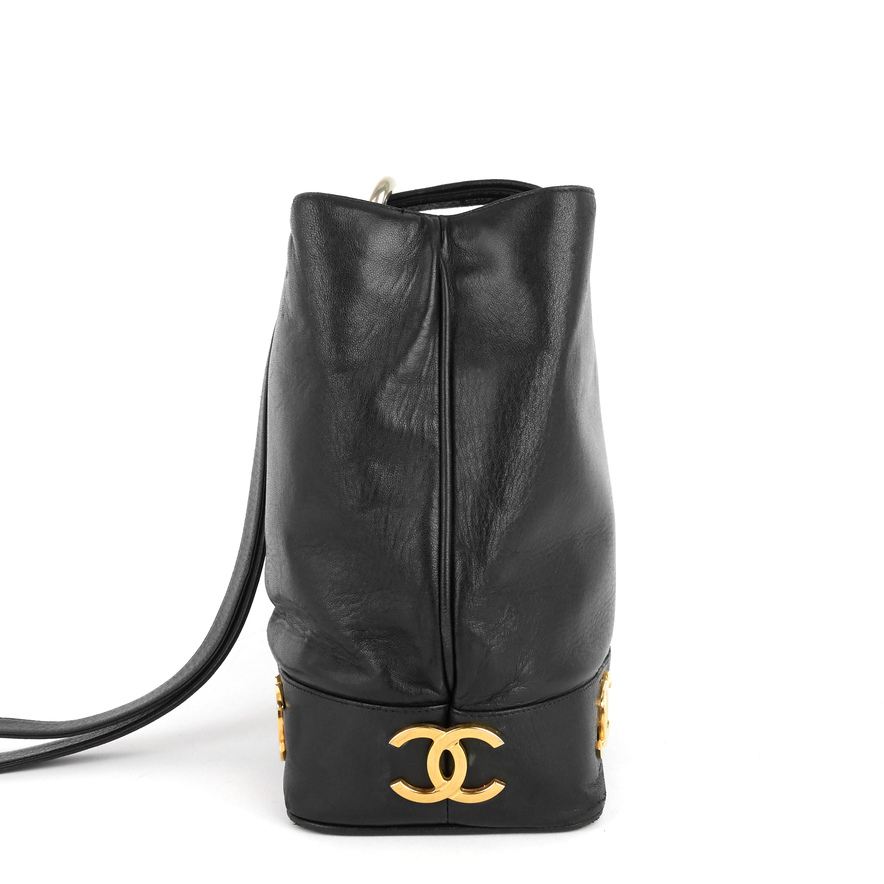 Chanel Lambskin CC Bucket Bag
