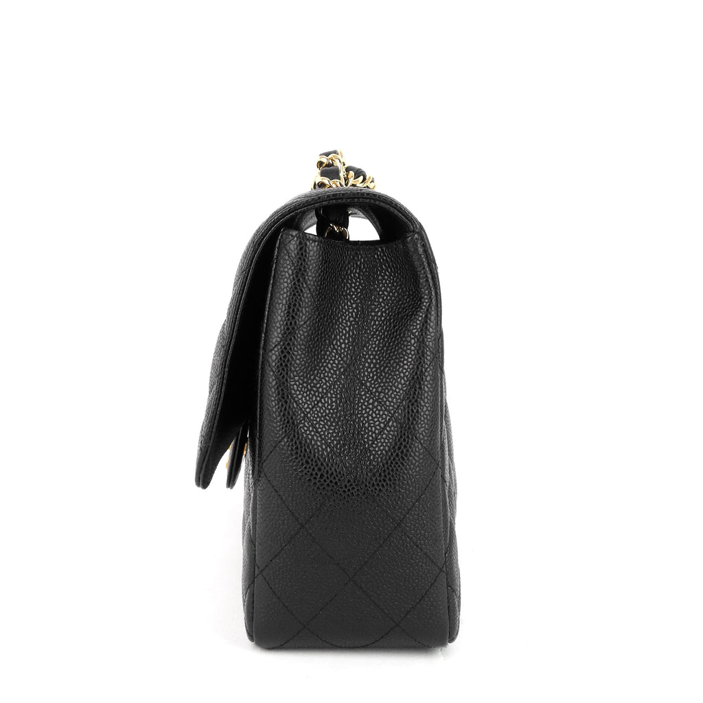 Chanel Classic Single Flap Jumbo Caviar Leather Bag