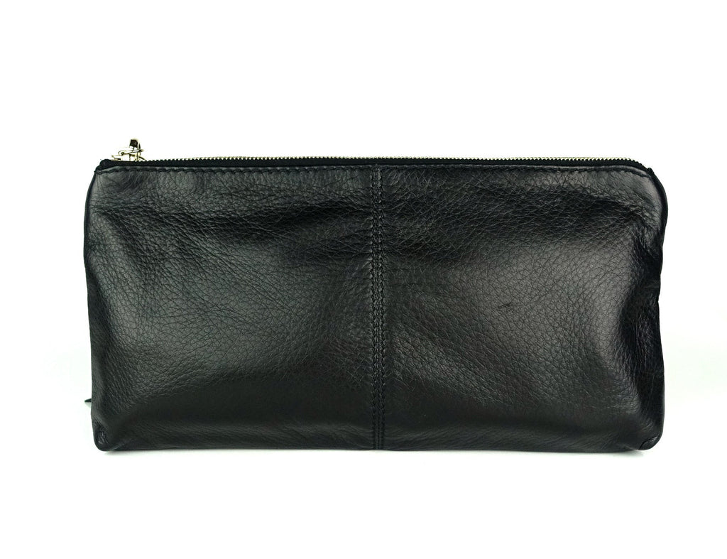 Gucci Sienna Grained Leather Tassel Clutch Bag