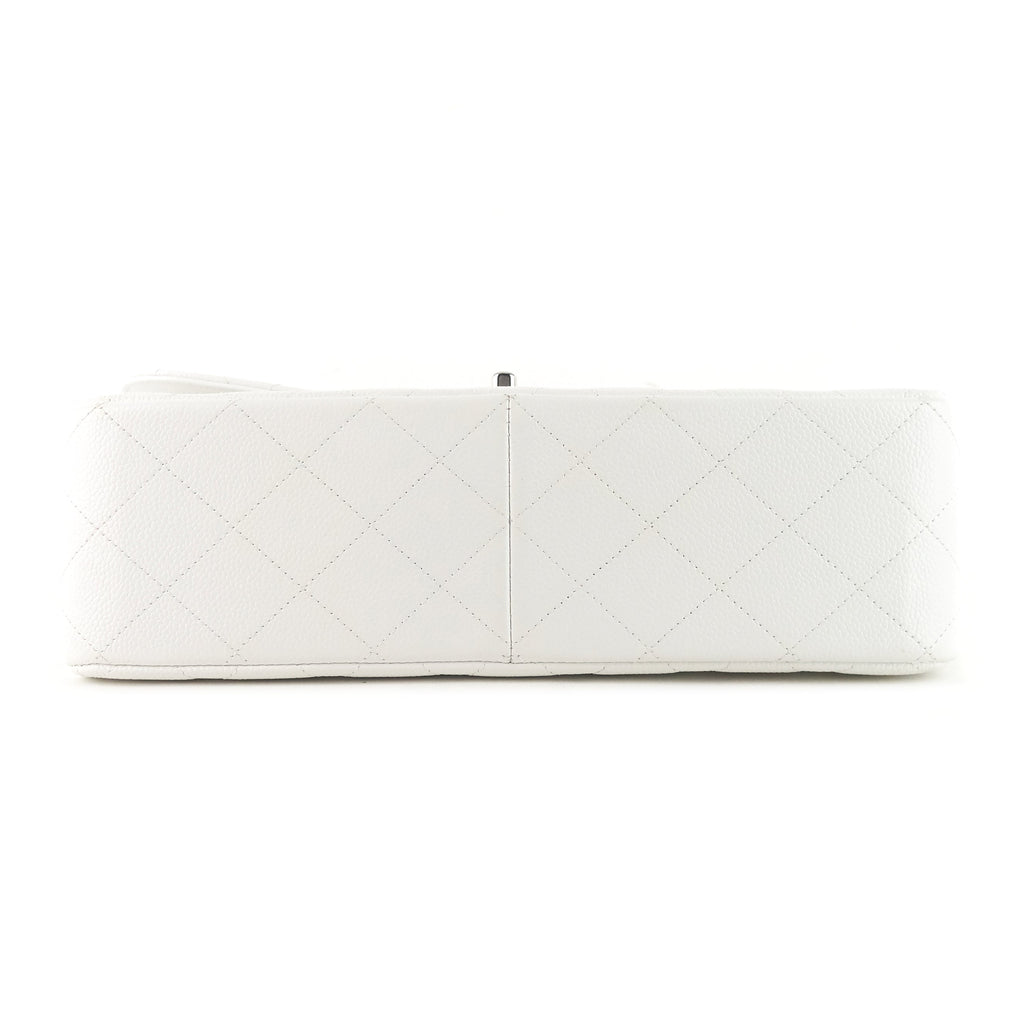 Chanel Double Flap Quilted Caviar Leather Bag