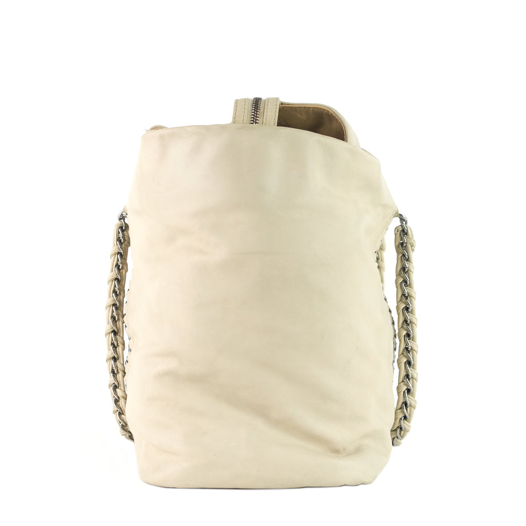 Chanel Modern Chain Zip Leather Tote Bag