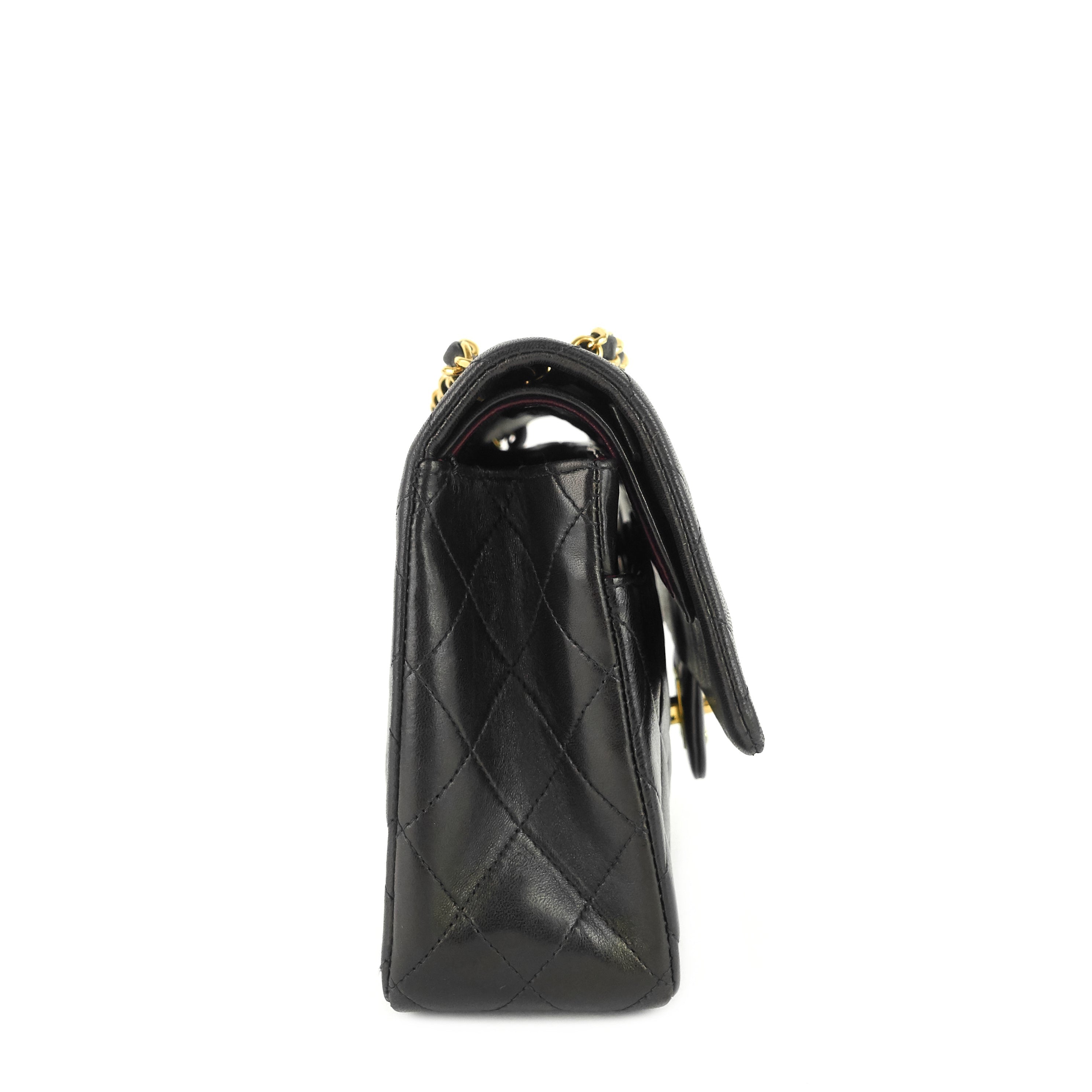 Chanel Double Flap Quilted Lambskin Leather Bag