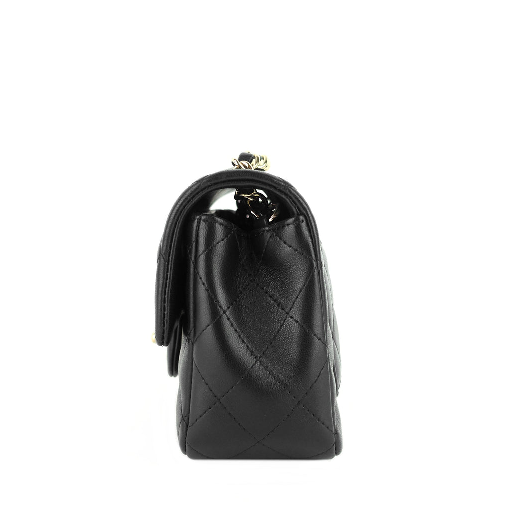 Chanel Classic Mini Lambskin Leather Single Flap Bag